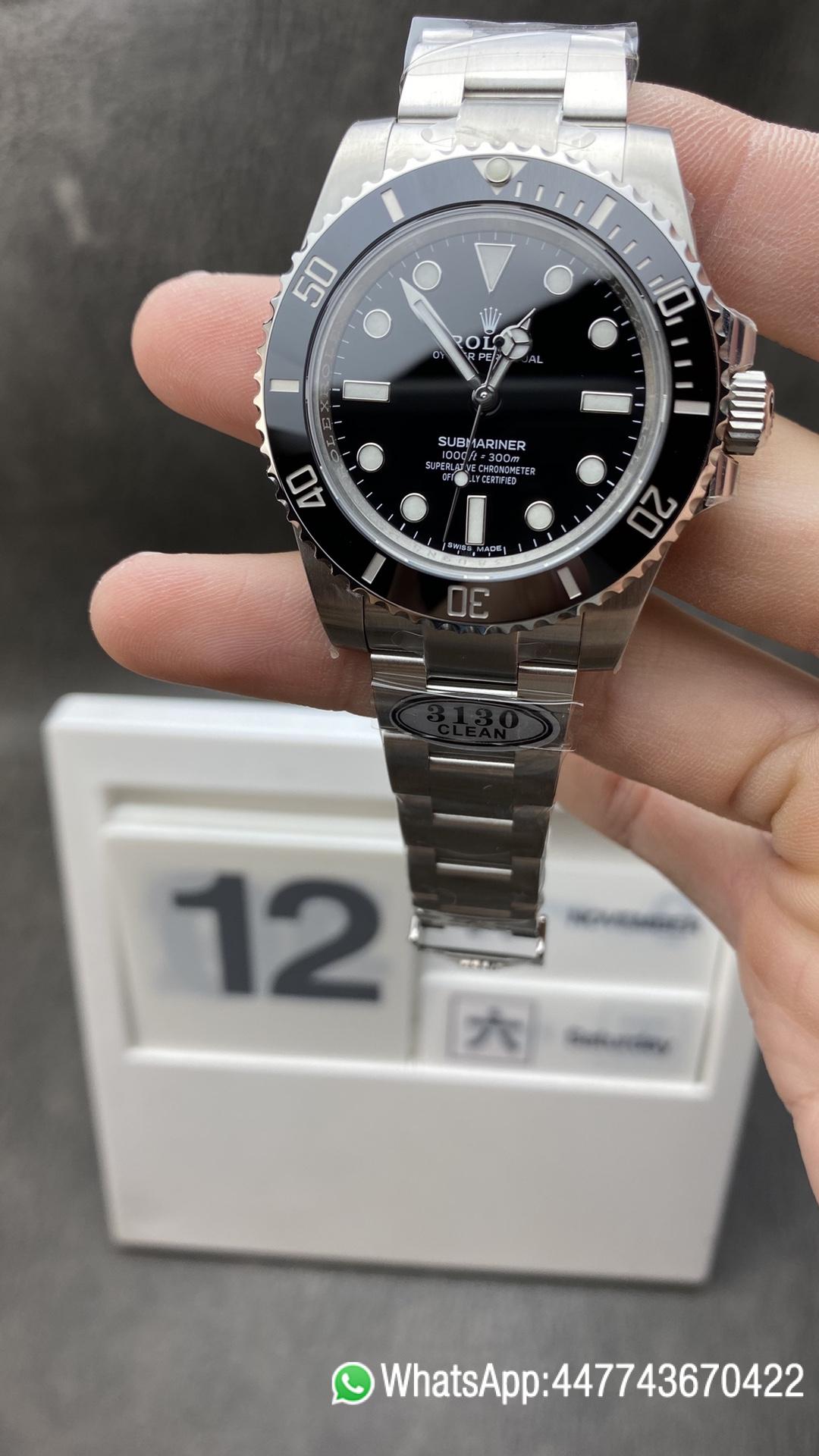 Victory Factory Watch Submariner 114060 No Date Black Ceramic Black Dial 904L Steel VR3130 Movement 00 Clean Factory Watch Submariner 114060 No Date Black Ceramic Black Dial 904L Steel VR3130 Movement 00