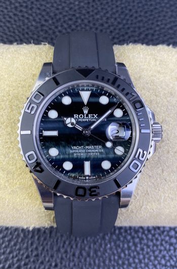 Clean Factory Watch Yacht Master 226659 42mm Falcons Eye Dial Oystersteel Case 3D Black Ceramic Bezel Oysterflex Strap SH3235 Movement 00