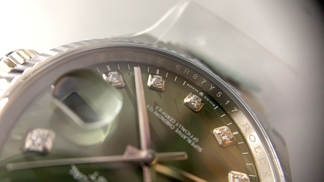 Clean Factory DateJust 36mm 126234 Green Palm motif Dial with Diamond Hors Markers 904L Steel on Jubilee Bracelet SH3235 Movement 08 Clean Factory DateJust 36mm 126234 Green Palm motif Dial with Diamond Hors Markers 904L Steel on Jubilee Bracelet SH3235 Movement 08