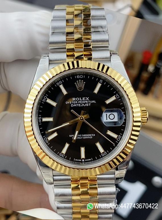 Victory Factory Watch Datejust 126333 41mm Black Dial Oystersteel and Yellow Gold Jubilee Bracelet Gold Fluted Bezel SH3235 Movement 00 Clean Factory Watch Datejust 126333 41mm Black Dial Oystersteel and Yellow Gold Jubilee Bracelet Gold Fluted Bezel SH3235 Movement 00