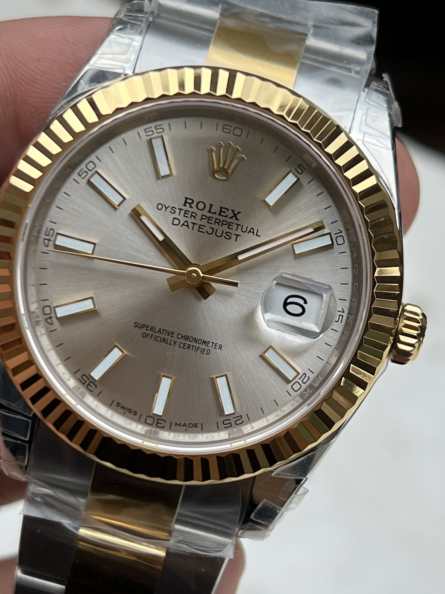 Victory Factory Watch Datejust 41 M126333 0001 Silver Dial Yellow Gold Fluted Bezel Yellow Gold and Steel Oyster Bracelet SH3235 Movement 02 Clean Factory Watch Datejust 41 M126333 0001 Silver Dial Yellow Gold Fluted Bezel Yellow Gold and Steel Oyster Bracelet SH3235 Movement 02