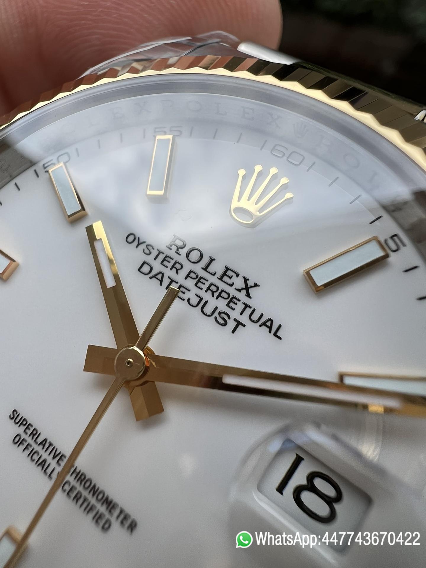 Victory Factory Watch Rolex Datejust 41mm 126333 White Dial Yellow Gold and Oystersteel Bracelet SH3235 Movement 03 Clean Factory Watch Rolex Datejust 41mm 126333 White Dial Yellow Gold and Oystersteel Bracelet SH3235 Movement 03