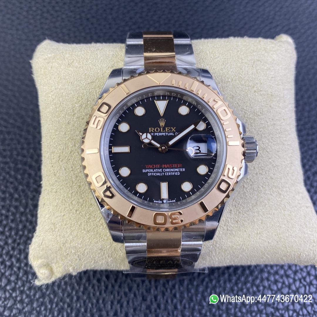 Victory Factory Watch Yacht Master 40 126621 Black Dial Oystersteel and Everose Gold with Oyster Bracelet Super Clone 3235 Movement 01 Clean Factory Watch Yacht Master 40 126621 Black Dial Oystersteel and Everose Gold with Oyster Bracelet Super Clone 3235 Movement 01