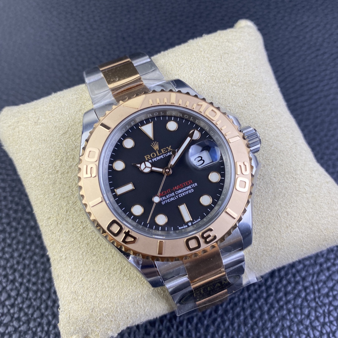 Victory Factory Watch Yacht Master 40 126621 Black Dial Oystersteel and Everose Gold with Oyster Bracelet Super Clone 3235 Movement 02 Clean Factory Watch Yacht Master 40 126621 Black Dial Oystersteel and Everose Gold with Oyster Bracelet Super Clone 3235 Movement 02