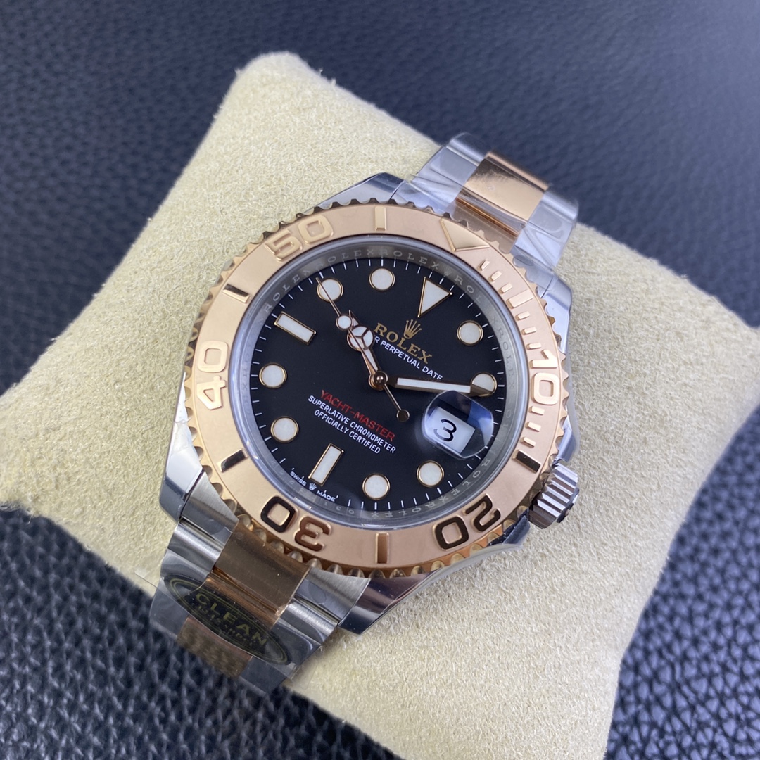 Victory Factory Watch Yacht Master 40 126621 Black Dial Oystersteel and Everose Gold with Oyster Bracelet Super Clone 3235 Movement 03 Clean Factory Watch Yacht Master 40 126621 Black Dial Oystersteel and Everose Gold with Oyster Bracelet Super Clone 3235 Movement 03