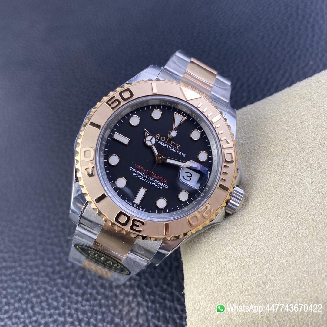 Victory Factory Watch Yacht Master 40 126621 Black Dial Oystersteel and Everose Gold with Oyster Bracelet Super Clone 3235 Movement 04 Clean Factory Watch Yacht Master 40 126621 Black Dial Oystersteel and Everose Gold with Oyster Bracelet Super Clone 3235 Movement 04