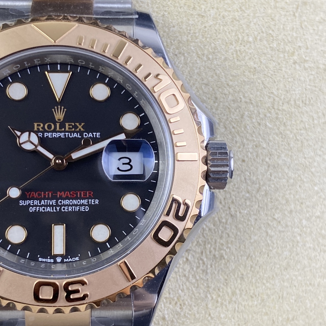Victory Factory Watch Yacht Master 40 126621 Black Dial Oystersteel and Everose Gold with Oyster Bracelet Super Clone 3235 Movement 05 Clean Factory Watch Yacht Master 40 126621 Black Dial Oystersteel and Everose Gold with Oyster Bracelet Super Clone 3235 Movement 05