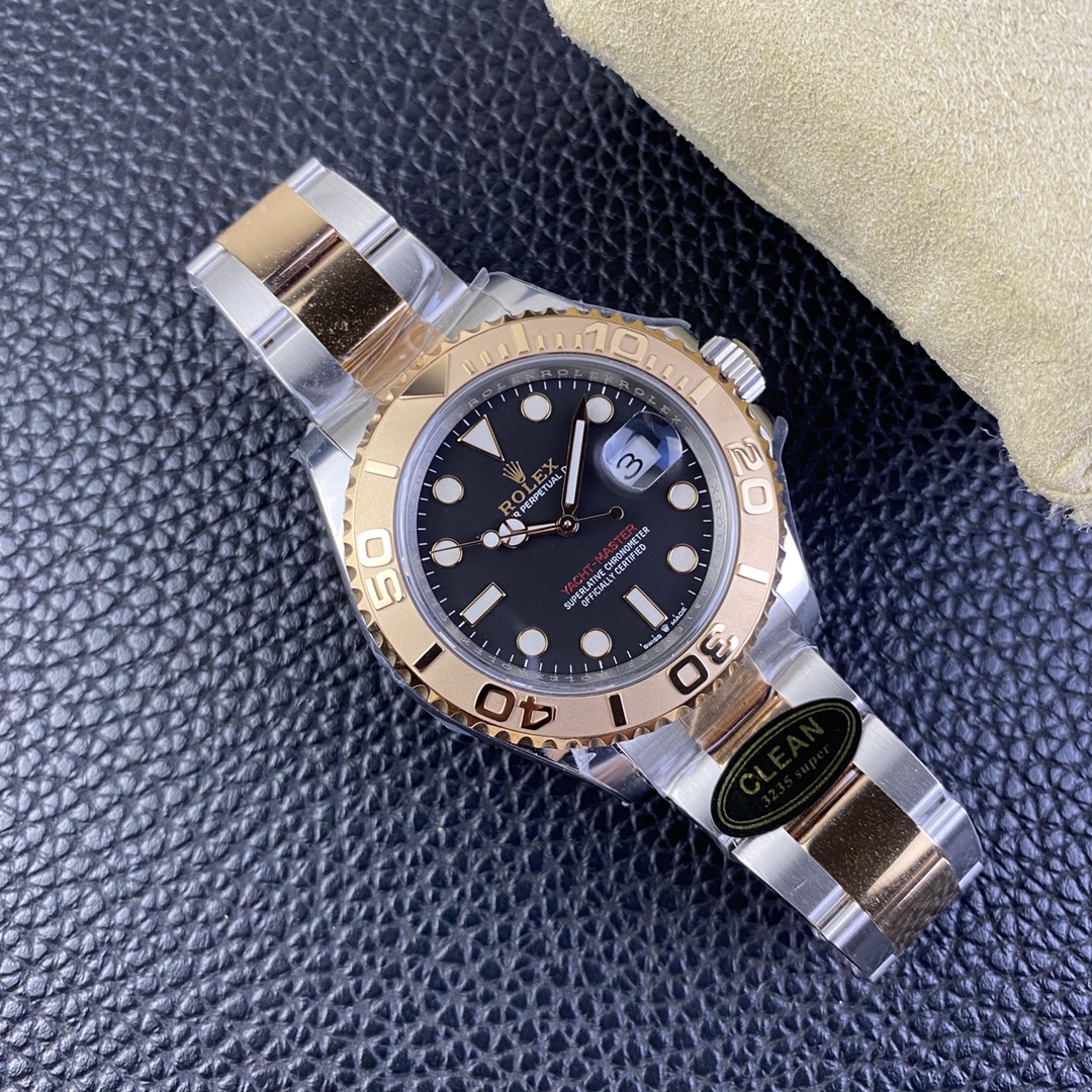 Victory Factory Watch Yacht Master 40 126621 Black Dial Oystersteel and Everose Gold with Oyster Bracelet Super Clone 3235 Movement 06 Clean Factory Watch Yacht Master 40 126621 Black Dial Oystersteel and Everose Gold with Oyster Bracelet Super Clone 3235 Movement 06