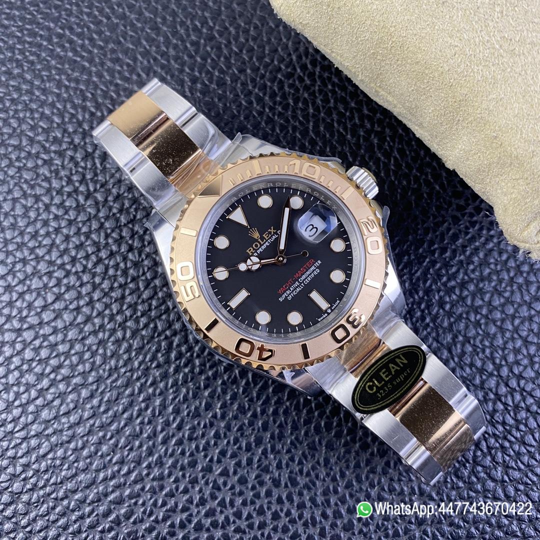 Victory Factory Watch Yacht Master 40 126621 Black Dial Oystersteel and Everose Gold with Oyster Bracelet Super Clone 3235 Movement 06 Clean Factory Watch Yacht Master 40 126621 Black Dial Oystersteel and Everose Gold with Oyster Bracelet Super Clone 3235 Movement 06