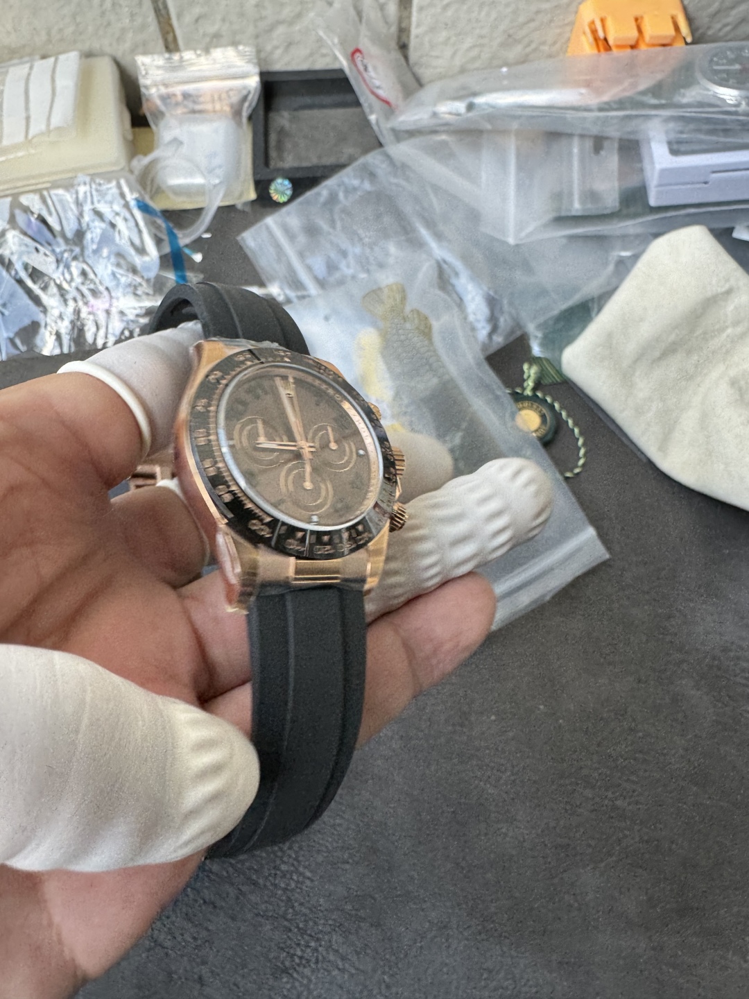Victory Factory Rolex Daytona 116515LN Rose Gold Case Chocolate Dial with Black Number Markers Black Ceramic Bezel DD4130 Oysterflex Strap 06 Clean Factory Rolex Daytona 116515LN Rose Gold Case Chocolate Dial with Black Number Markers Black Ceramic Bezel DD4130 Oysterflex Strap 06