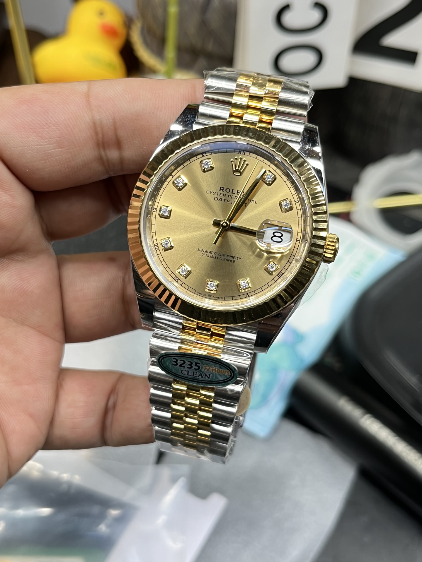 Victory Factory Watch Datejust 36 126233 Yellow Gold Dial Bezel Diamonds Hour Markers Two Tone Jubilee Bracelet 3235 Caliber 03 Clean Factory Watch Datejust 36 126233 Yellow Gold Dial Bezel Diamonds Hour Markers Two Tone Jubilee Bracelet 3235 Caliber 03