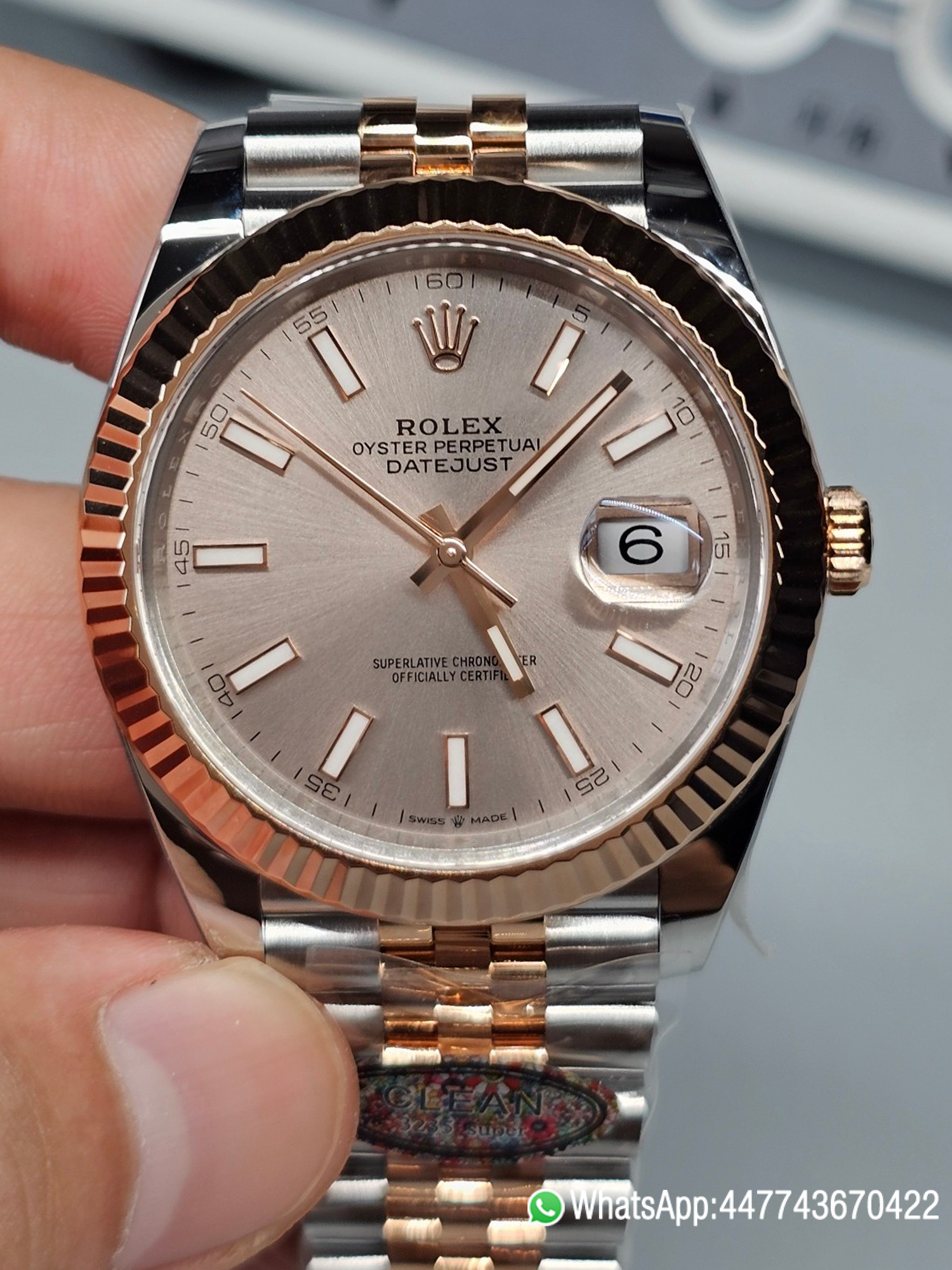 Victory Factory Watch Rolex Datejust 41 126331 Pink Dial Rose Gold Fluted Bezel Rose Gold and Oystersteel Two Tone Jubilee Bracelet SH3235 Movement 00 Clean Factory Watch Rolex Datejust 41 126331 Pink Dial Rose Gold Fluted Bezel Rose Gold and Oystersteel Two Tone Jubilee Bracelet SH3235 Movement 00
