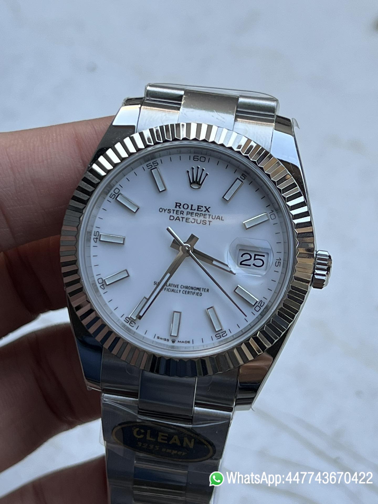 Victory Factory Watch Rolex Datejust 41 126334 White Dial Luminous Hour Markers Oyster Bracelet SH3235 Movement 72 Hours Power Reserve 02 Clean Factory Watch Rolex Datejust 41 126334 White Dial Luminous Hour Markers Oyster Bracelet SH3235 Movement 72 Hours Power Reserve 02
