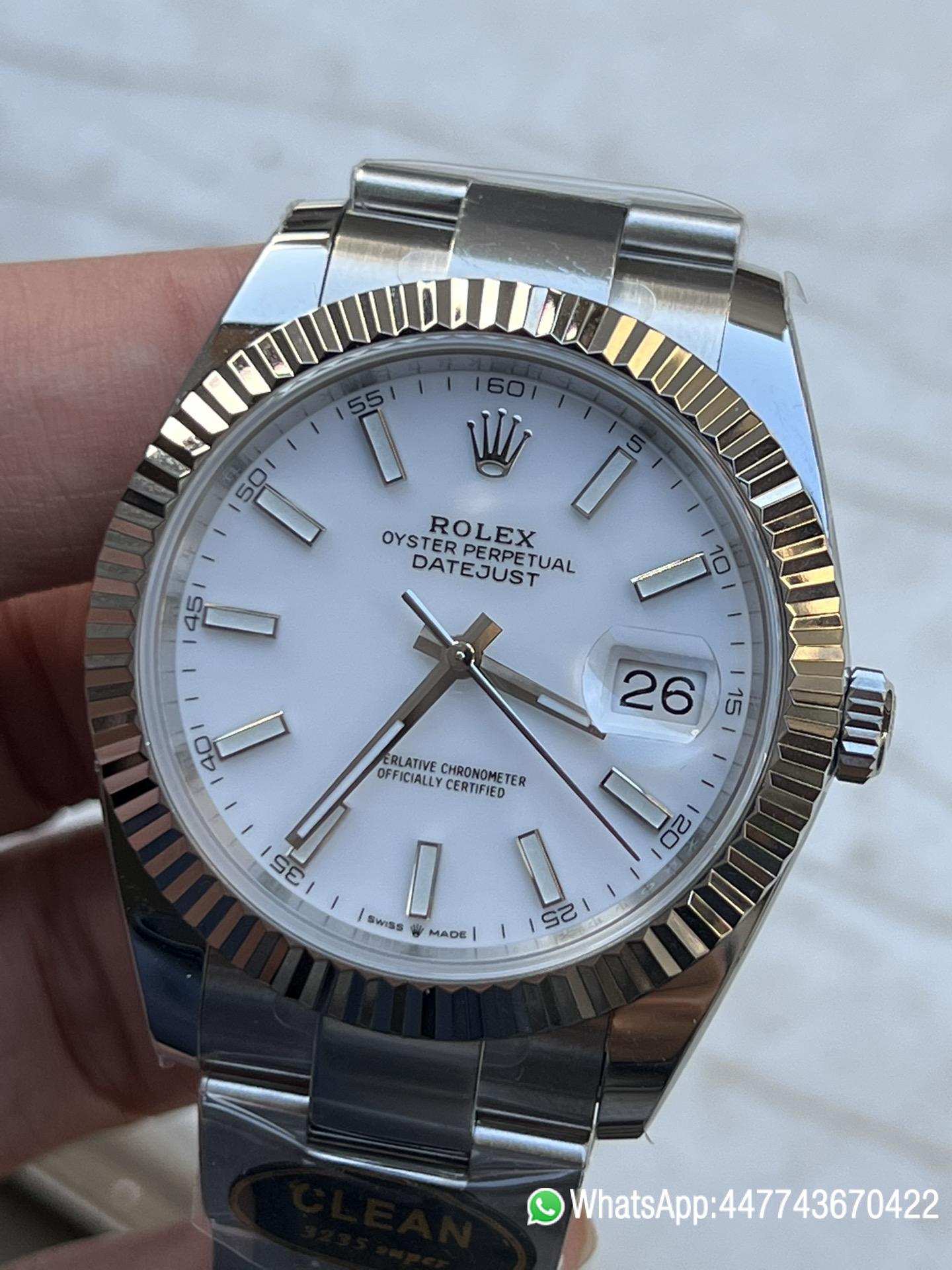 Victory Factory Watch Rolex Datejust 41 126334 White Dial Luminous Hour Markers Oyster Bracelet SH3235 Movement 72 Hours Power Reserve 03 Clean Factory Watch Rolex Datejust 41 126334 White Dial Luminous Hour Markers Oyster Bracelet SH3235 Movement 72 Hours Power Reserve 03