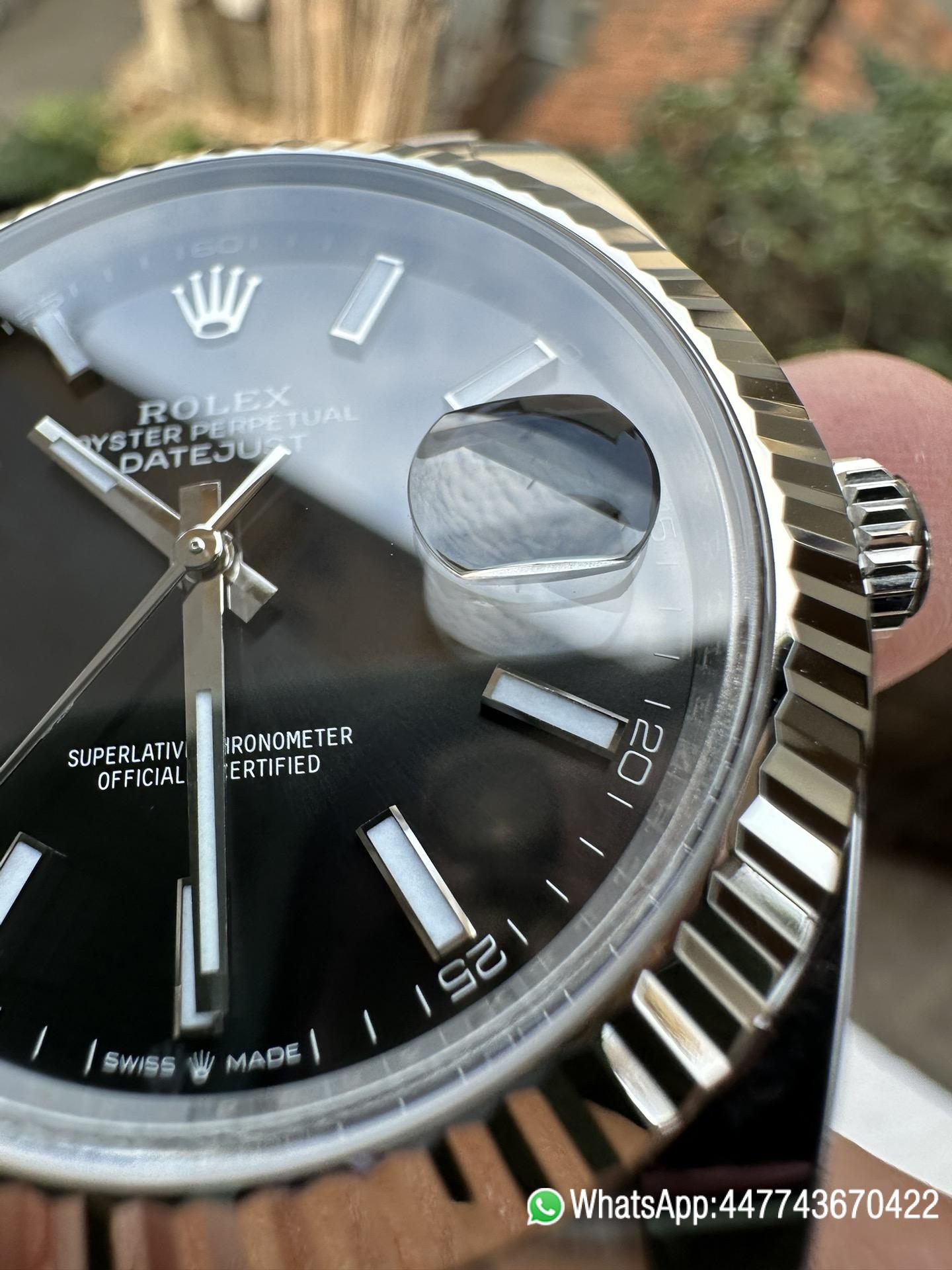Victory Factory Watch Rolex Datejust 41mm 126334 Black Dial Fluted Bezel Luminous Hour Markers Oyster Bracelet SH3235 Movement 03 Clean Factory Watch Rolex Datejust 41mm 126334 Black Dial Fluted Bezel Luminous Hour Markers Oyster Bracelet SH3235 Movement 03