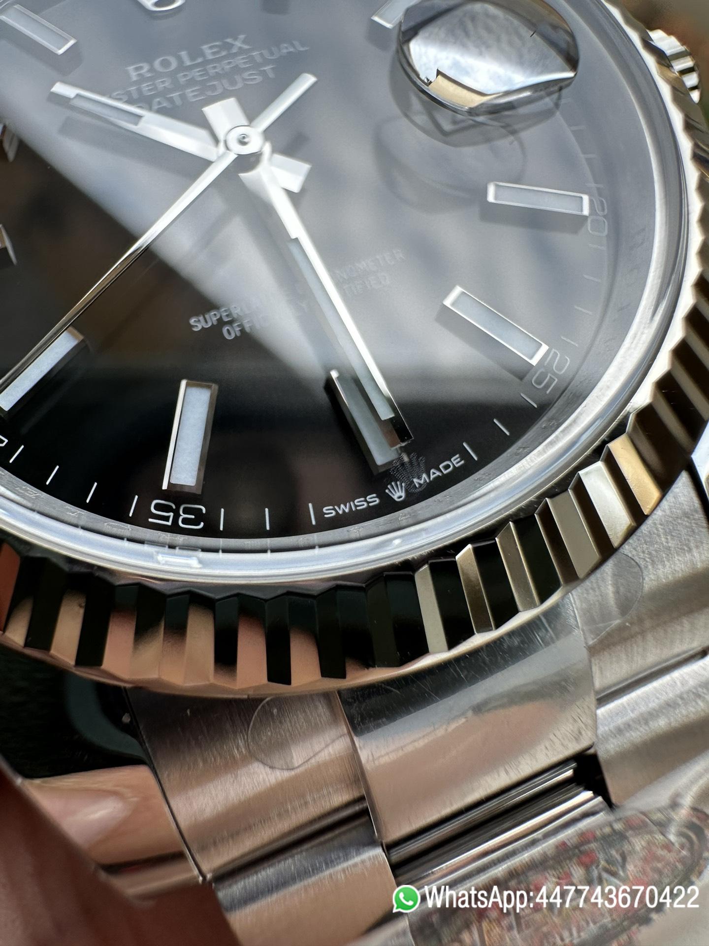 Victory Factory Watch Rolex Datejust 41mm 126334 Black Dial Fluted Bezel Luminous Hour Markers Oyster Bracelet SH3235 Movement 04 Clean Factory Watch Rolex Datejust 41mm 126334 Black Dial Fluted Bezel Luminous Hour Markers Oyster Bracelet SH3235 Movement 04