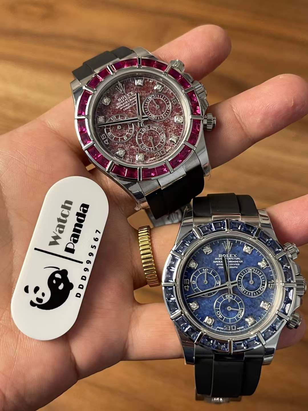 Premium Customized Daytona 116519 Red Garnet Dial and Bezel Diamonds Indexes Based on Victory Factory Daytona DD4130 Movement Oysterflex Strap 10 Premium Customized Daytona 116519 Red Garnet Dial and Bezel Diamonds Indexes Based on Clean Factory Daytona DD4130 Movement Oysterflex Strap 10