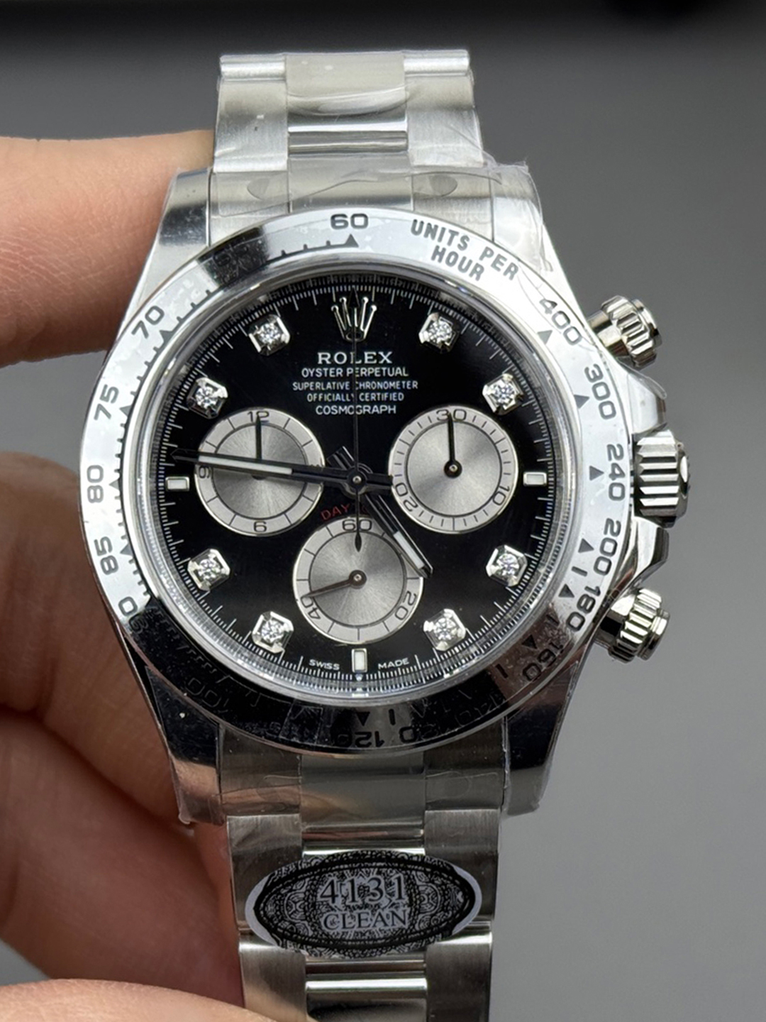 Victory Factory Watches Rolex Daytona 126509 Black Dial Diamonds Hour Markers Silver Chrono Sub Dial 904L Steel Case Oyster Bracelet SH4131 Movement 000 Clean Factory Watches Rolex Daytona 126509 Black Dial Diamonds Hour Markers Silver Chrono Sub Dial 904L Steel Case Oyster Bracelet SH4131 Movement 000