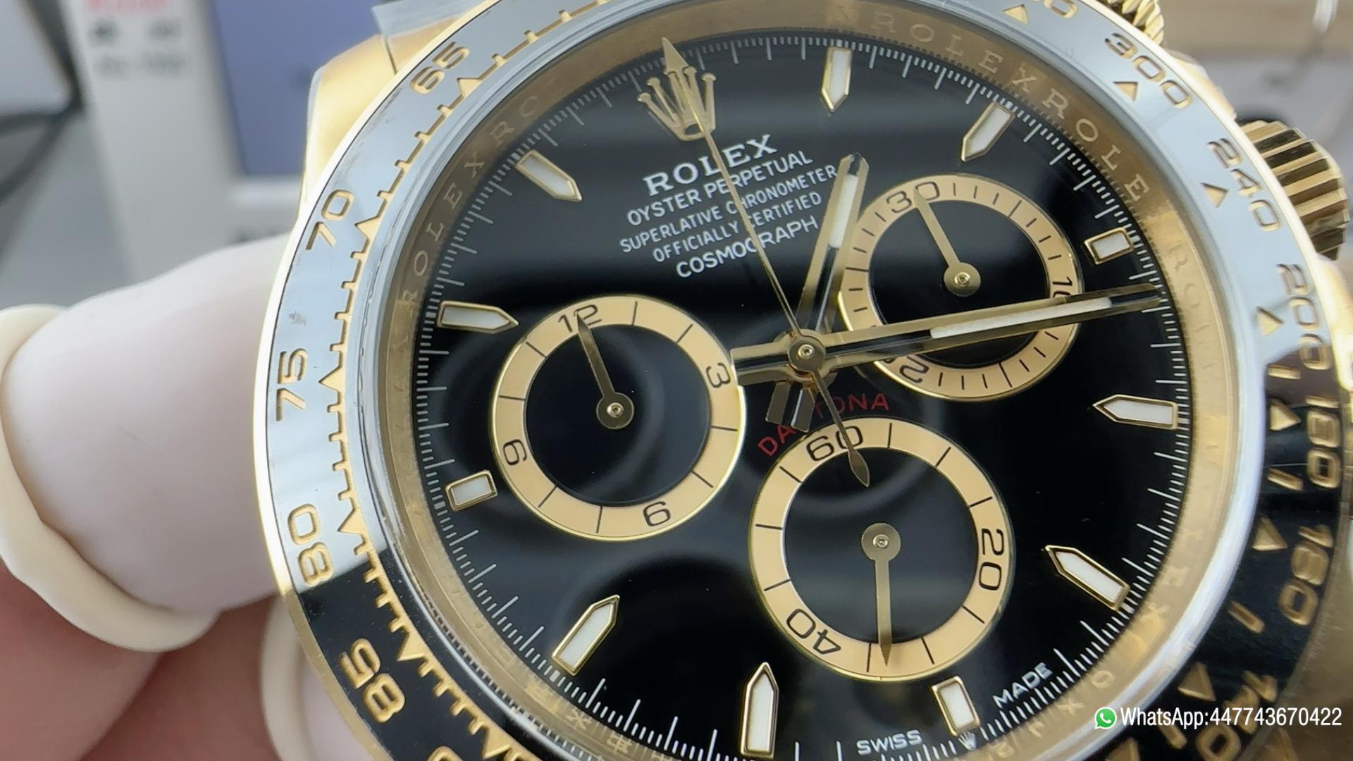 Victory Factory Watches Rolex Daytona 126518 Black Dial Luminos Hour Markers Yellow Gold Case Black Ceramic Bezel Oysterflex Strap 4131 Caliber 05 Clean Factory Watches Rolex Daytona 126518 Black Dial Luminos Hour Markers Yellow Gold Case Black Ceramic Bezel Oysterflex Strap 4131 Caliber 05