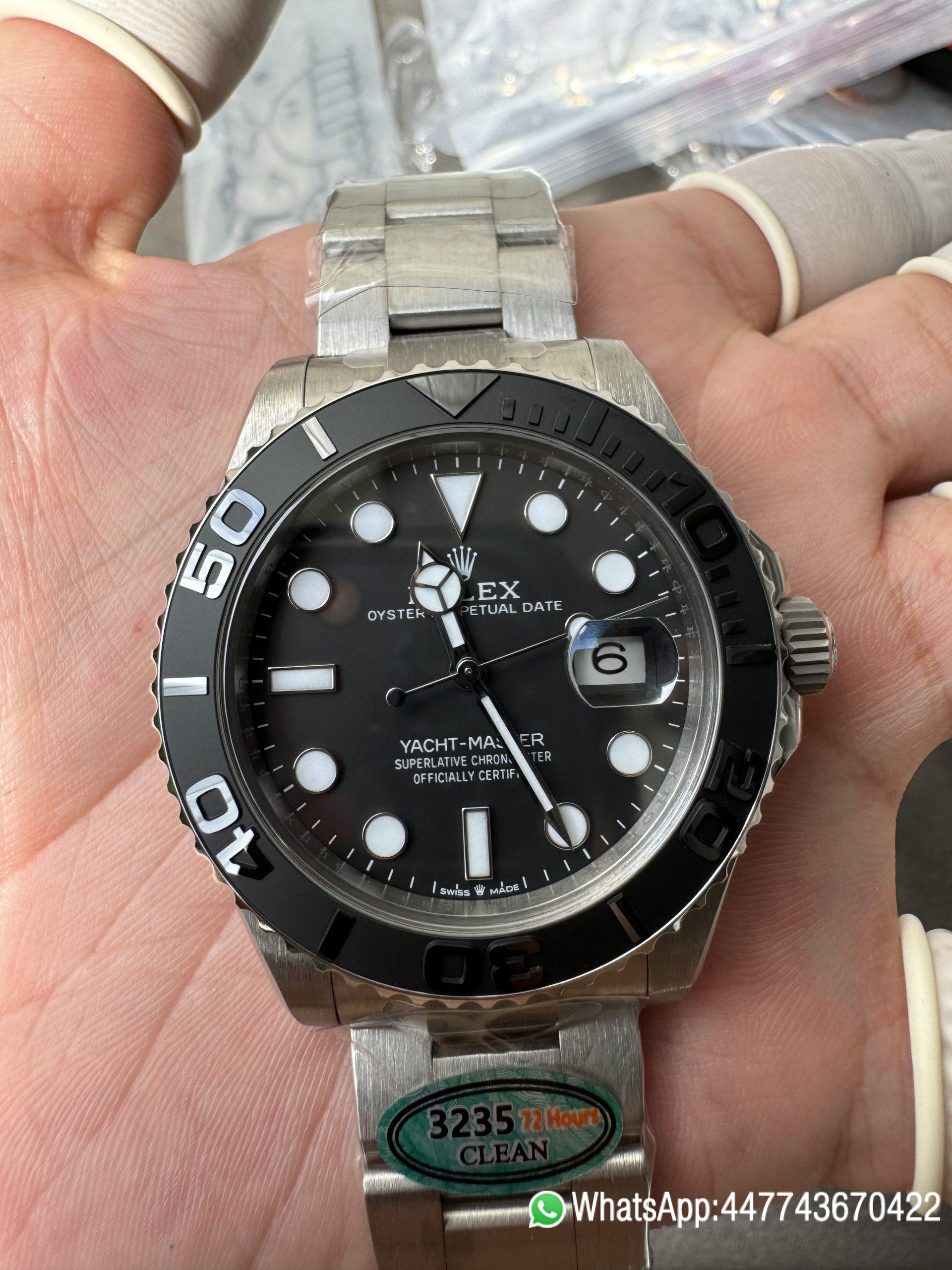 Victory Factory Watches Yacht Master 226627 Titanium Case and Bracelet Black Dial Black Ceramic Bezel Blue Luminous Hour Markers ShangHai 3235 Movement 10 Clean Factory Watches Yacht Master 226627 Titanium Case and Bracelet Black Dial Black Ceramic Bezel Blue Luminous Hour Markers ShangHai 3235 Movement 10