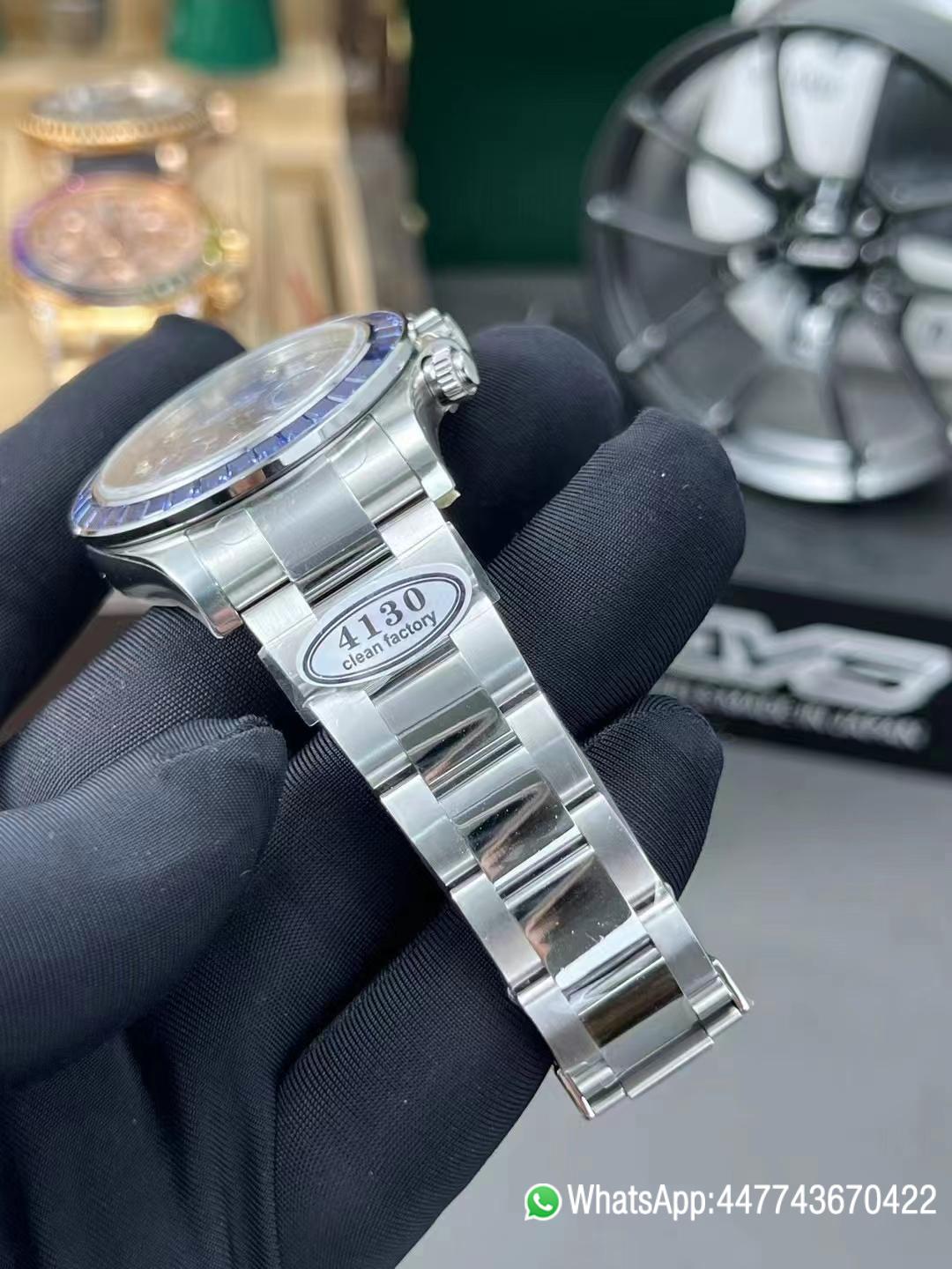 Premium Custom Daytona 116519 Blue Sodalite Dial Diamonds Bezel and Indexes Based on Victory Factory Daytona DD4130 Movement Oyster Bracelet 08 Premium Custom Daytona 116519 Blue Sodalite Dial Diamonds Bezel and Indexes Based on Clean Factory Daytona DD4130 Movement Oyster Bracelet 08