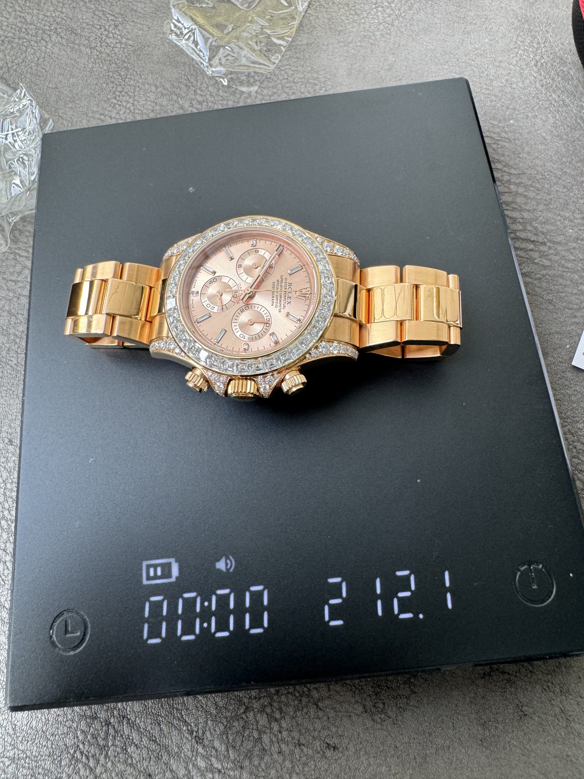 Victory Factory Rolex Custom SuperClone ICE Out Daytona 126595TBR Rose Gold Clean Factory Rolex Custom SuperClone ICE Out Daytona 126595TBR Rose Gold