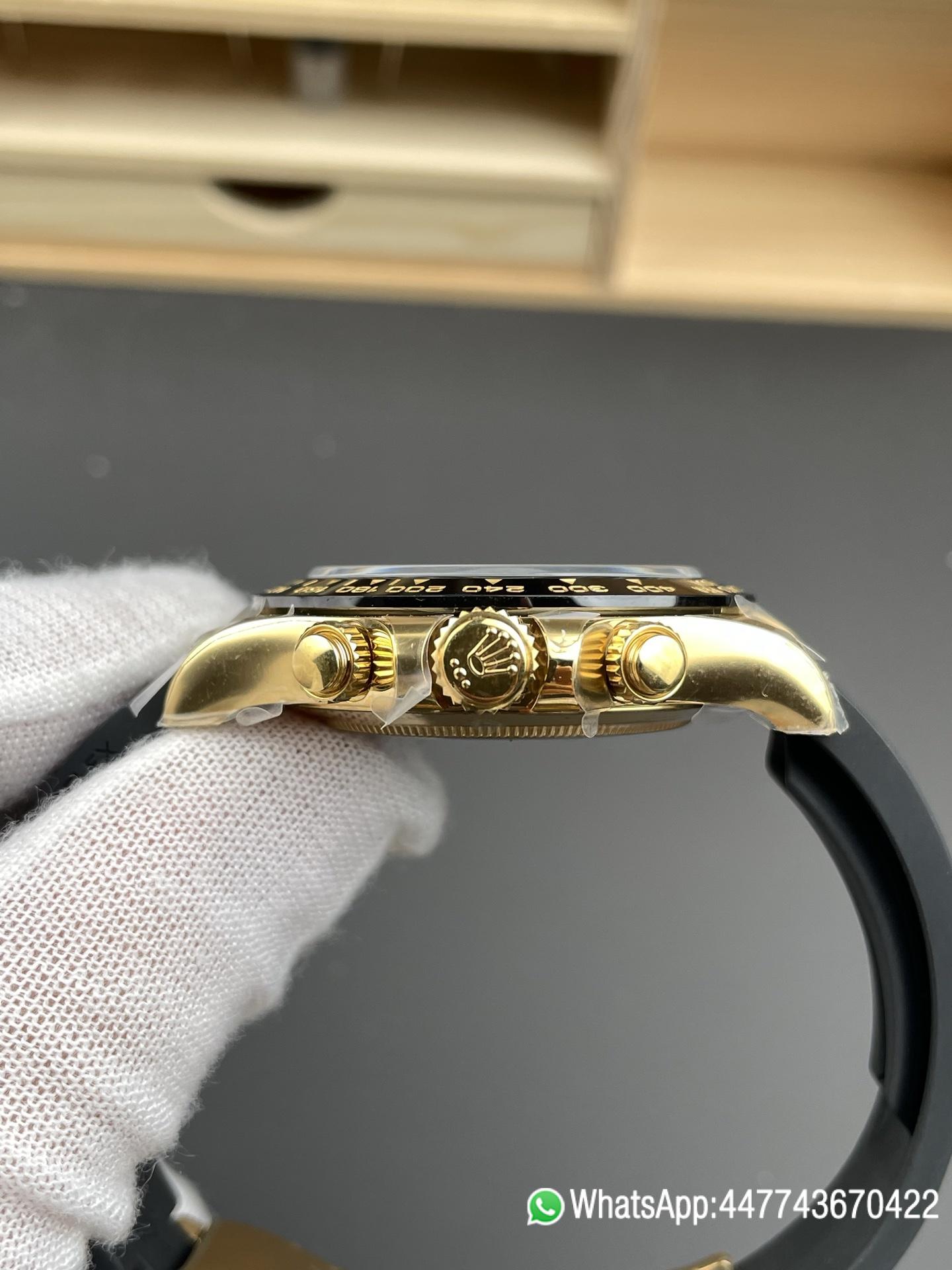 Victory Factory Watch Daytona 116518LN Meteorite Dial Black Chrono Sub Dial Yellow Gold Case Oysterflex Strap DD4130 Movement 04 Clean Factory Watch Daytona 116518LN Meteorite Dial Black Chrono Sub Dial Yellow Gold Case Oysterflex Strap DD4130 Movement 04