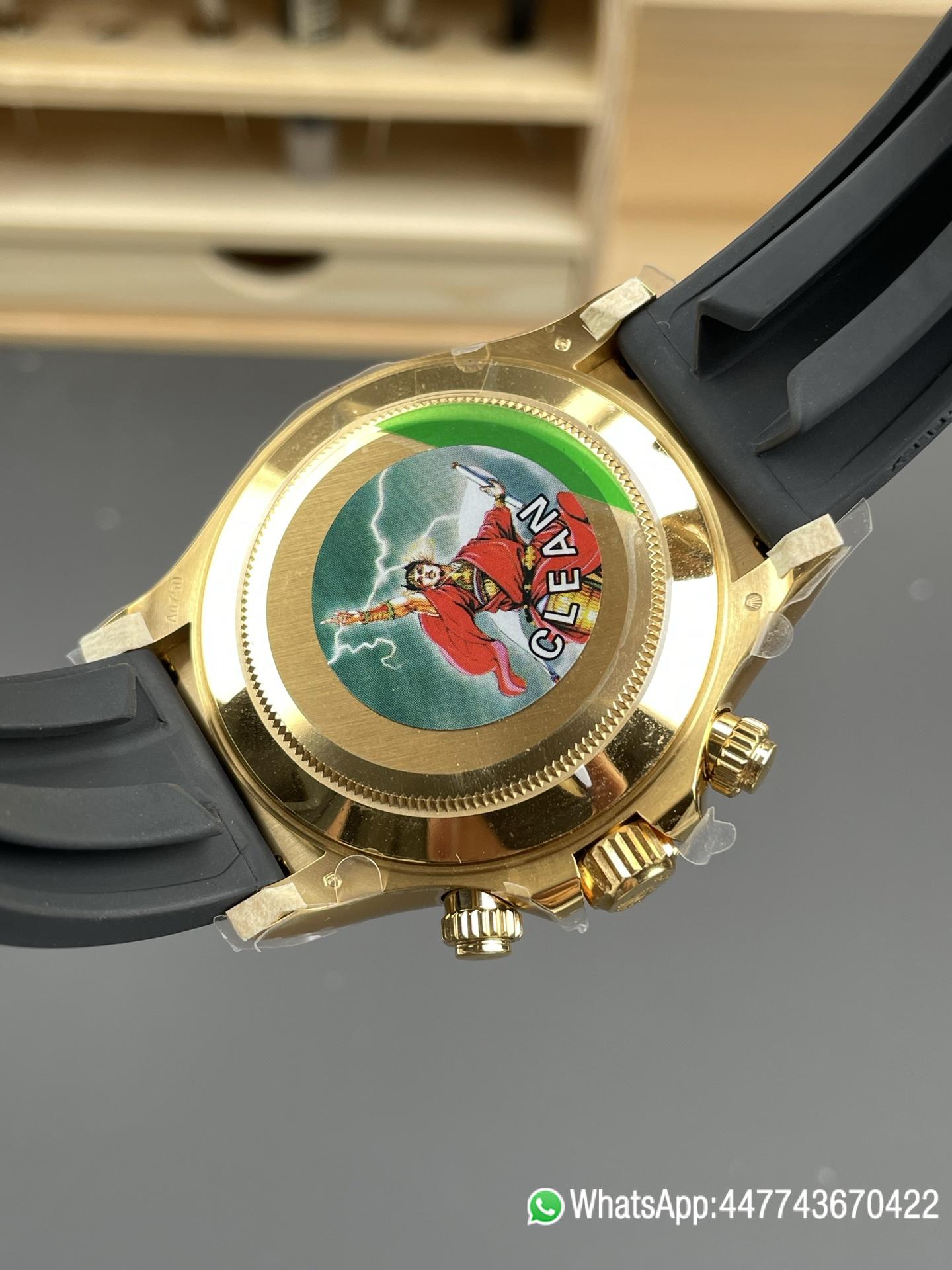 Victory Factory Watch Daytona 116518LN Meteorite Dial Black Chrono Sub Dial Yellow Gold Case Oysterflex Strap DD4130 Movement 06 Clean Factory Watch Daytona 116518LN Meteorite Dial Black Chrono Sub Dial Yellow Gold Case Oysterflex Strap DD4130 Movement 06