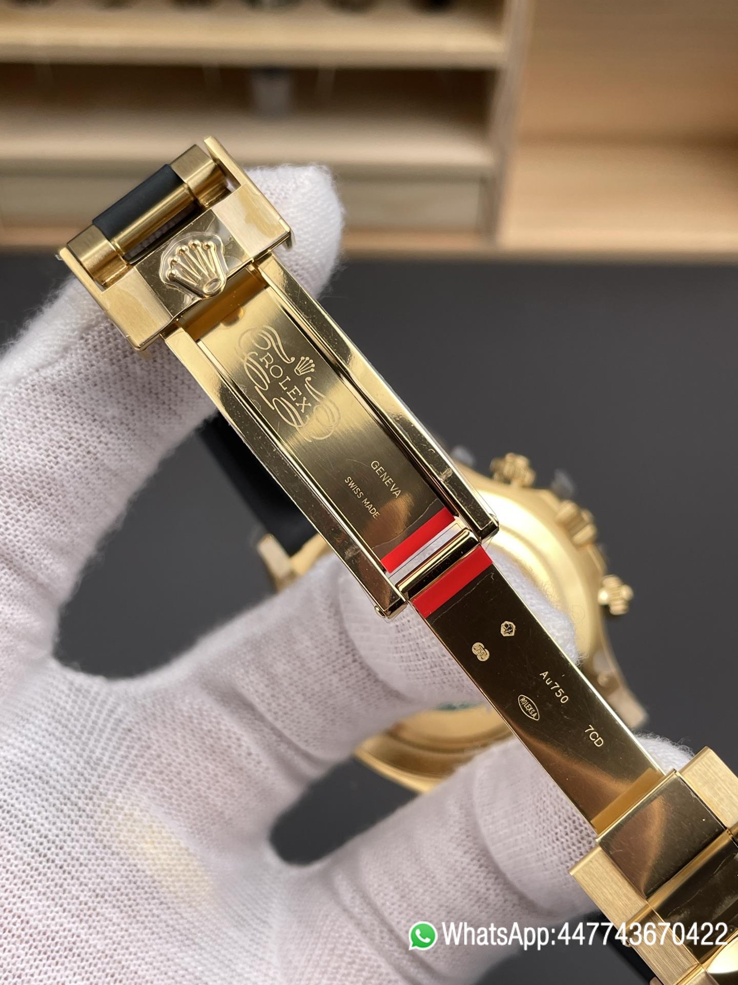 Victory Factory Watch Daytona 116518LN Meteorite Dial Black Chrono Sub Dial Yellow Gold Case Oysterflex Strap DD4130 Movement 07 Clean Factory Watch Daytona 116518LN Meteorite Dial Black Chrono Sub Dial Yellow Gold Case Oysterflex Strap DD4130 Movement 07