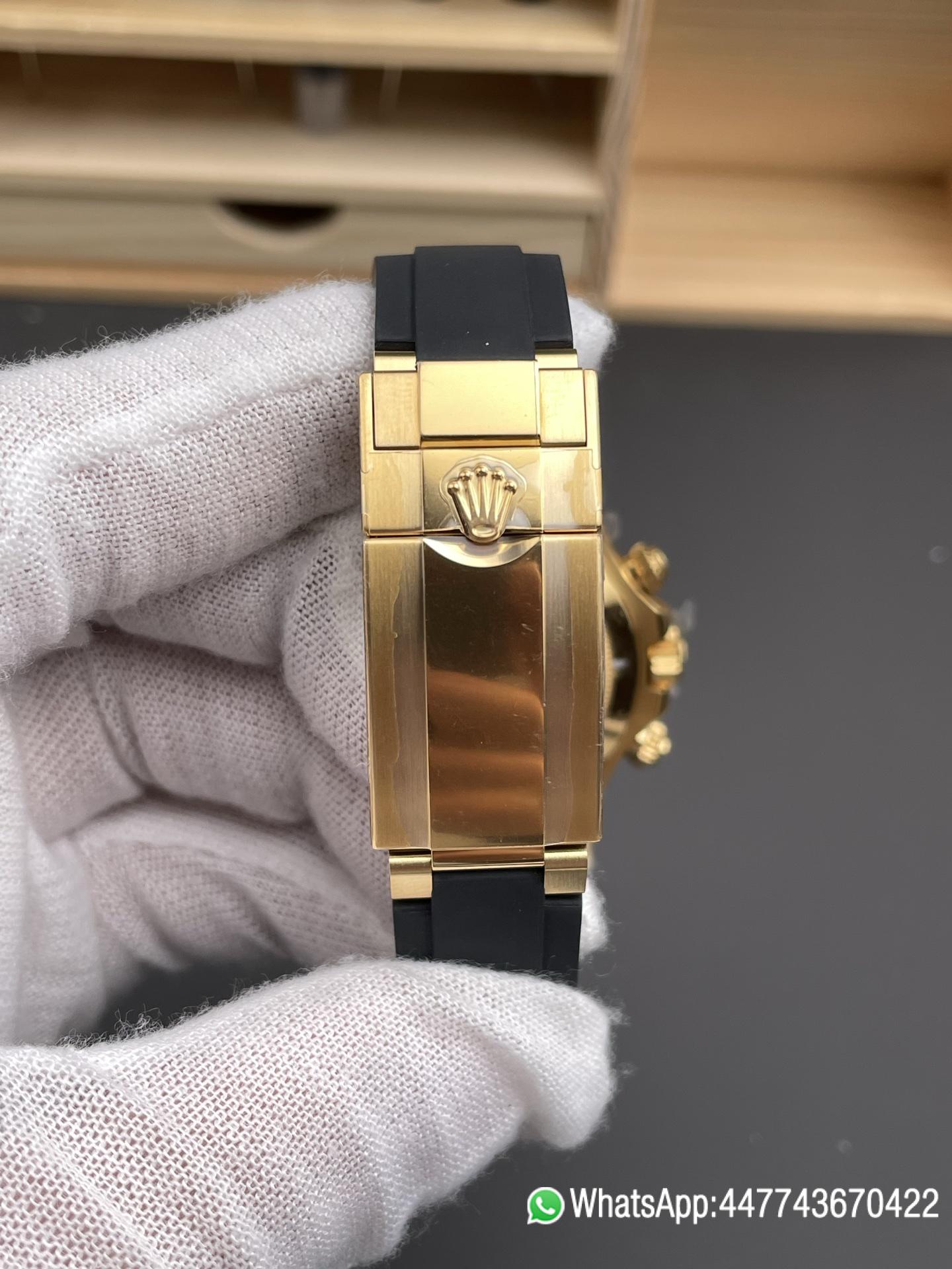 Victory Factory Watch Daytona 116518LN Meteorite Dial Black Chrono Sub Dial Yellow Gold Case Oysterflex Strap DD4130 Movement 08 Clean Factory Watch Daytona 116518LN Meteorite Dial Black Chrono Sub Dial Yellow Gold Case Oysterflex Strap DD4130 Movement 08