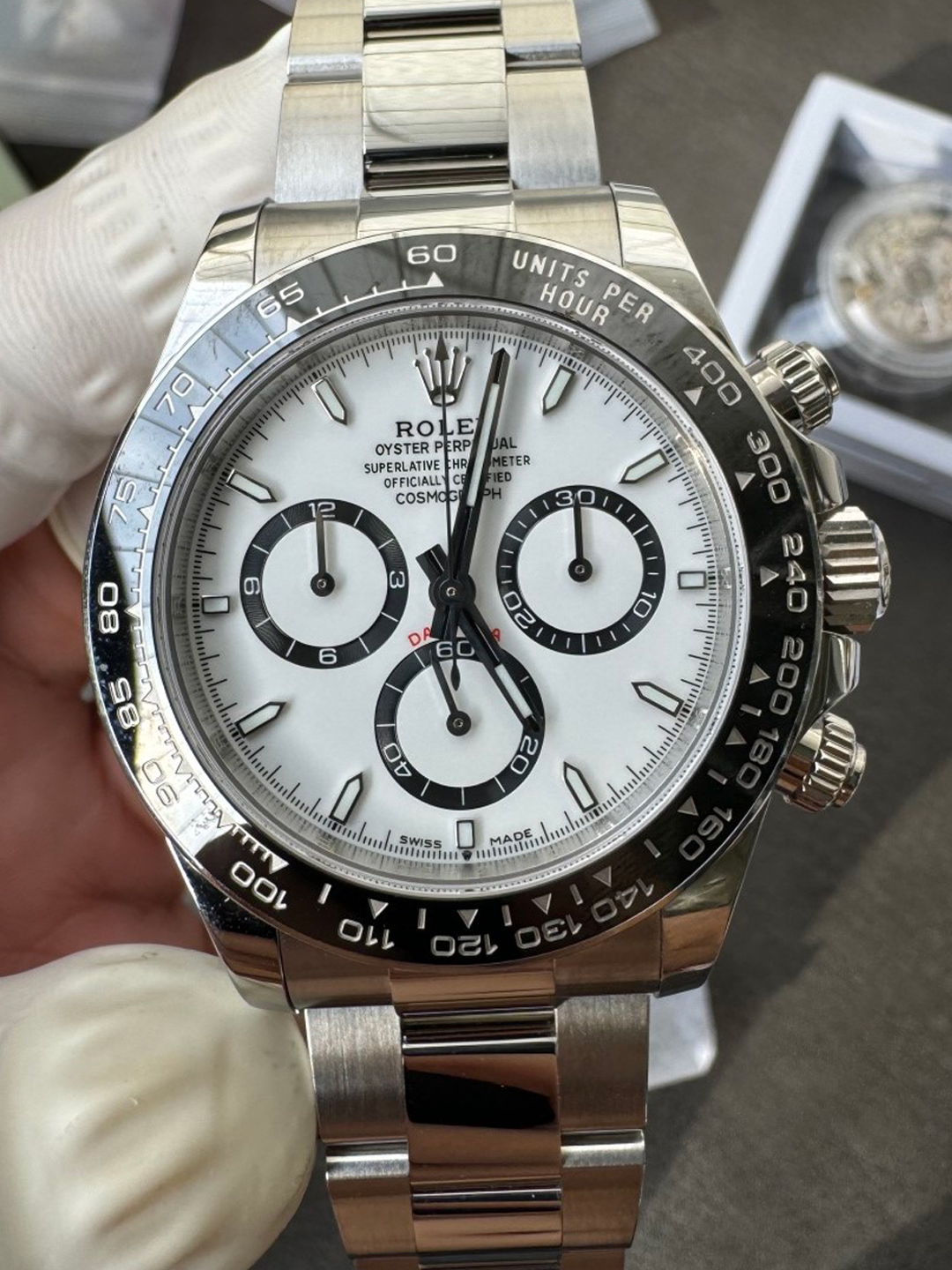 Super Clone Custom Daytona Panda 126500LN Genuine Grasses and ACE Free sprung Balance Caliber 4131 Movement RB White Dial APS Black Cerachrom Bezel 08 1 Super Clone Custom Daytona Panda 126500LN Genuine Grasses and ACE Free sprung Balance Caliber 4131 Movement RB White Dial APS Black Cerachrom Bezel 08 1