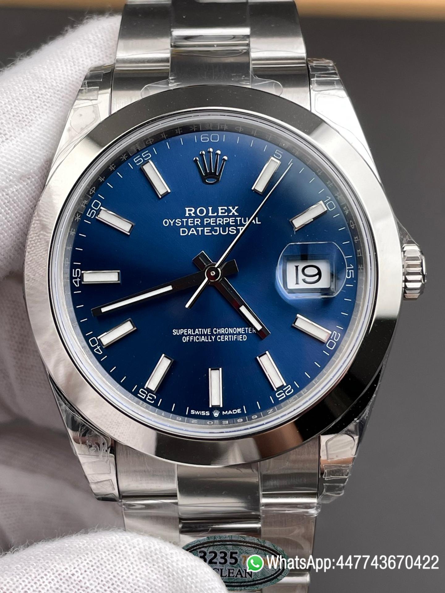 Victory Factory Datejust 41 126300 Blue Dial Smooth Bezel 904L Stainless Steel DD3235 Movement 72 Hours Power Reserve Oyster Bracelet 00 Clean Factory Datejust 41 126300 Blue Dial Smooth Bezel 904L Stainless Steel DD3235 Movement 72 Hours Power Reserve Oyster Bracelet 00