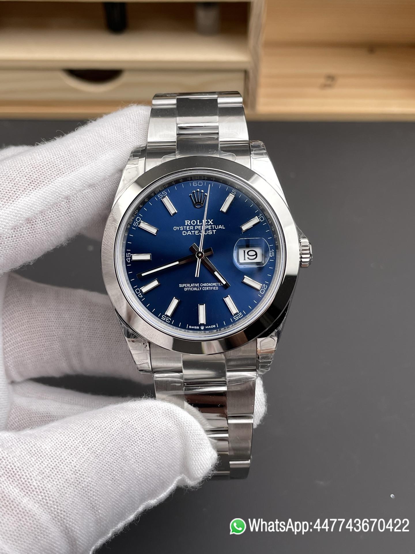 Victory Factory Datejust 41 126300 Blue Dial Smooth Bezel 904L Stainless Steel DD3235 Movement 72 Hours Power Reserve Oyster Bracelet 02 Clean Factory Datejust 41 126300 Blue Dial Smooth Bezel 904L Stainless Steel DD3235 Movement 72 Hours Power Reserve Oyster Bracelet 02