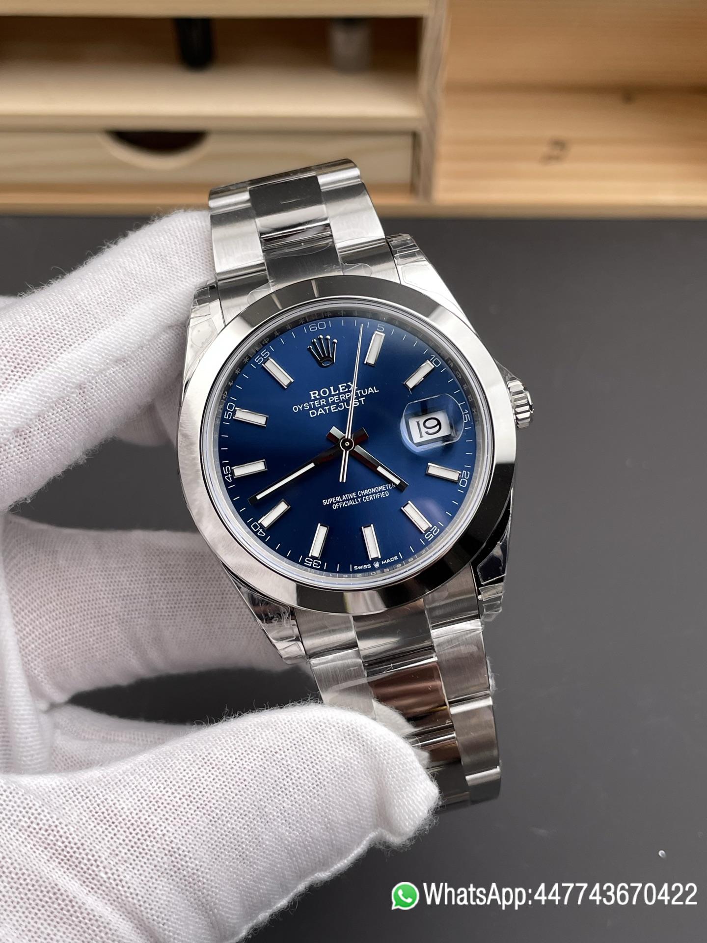Victory Factory Datejust 41 126300 Blue Dial Smooth Bezel 904L Stainless Steel DD3235 Movement 72 Hours Power Reserve Oyster Bracelet 03 Clean Factory Datejust 41 126300 Blue Dial Smooth Bezel 904L Stainless Steel DD3235 Movement 72 Hours Power Reserve Oyster Bracelet 03