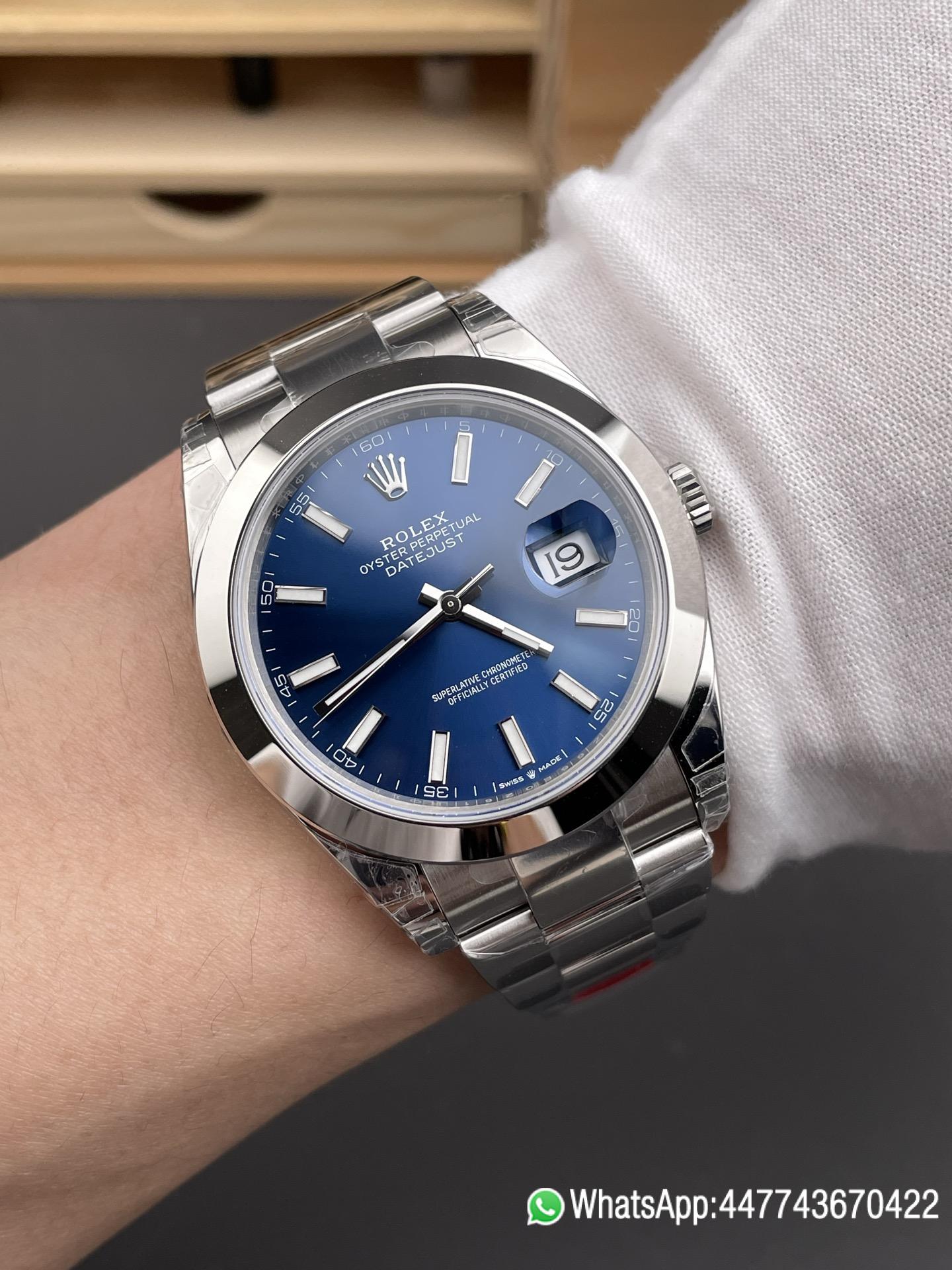 Victory Factory Datejust 41 126300 Blue Dial Smooth Bezel 904L Stainless Steel DD3235 Movement 72 Hours Power Reserve Oyster Bracelet 09 Clean Factory Datejust 41 126300 Blue Dial Smooth Bezel 904L Stainless Steel DD3235 Movement 72 Hours Power Reserve Oyster Bracelet 09