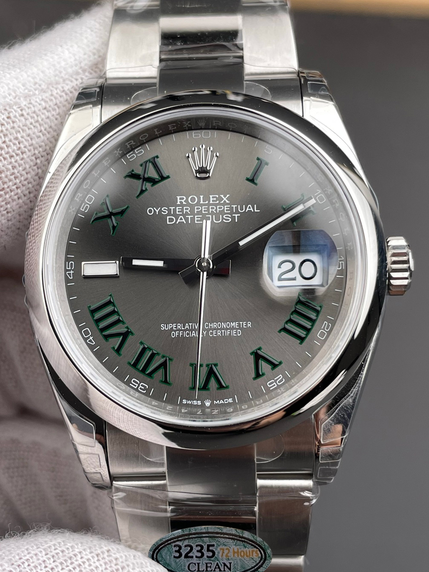 Victory Factory Watch Datejust 36 Wimbledon Ref 126200 Gray Dail with Roma Hour Markers Smooth Bezel DanDong 3235 Movement 72 Hours PW 00 Clean Factory Watch Datejust 36 Wimbledon Ref 126200 Gray Dail with Roma Hour Markers Smooth Bezel DanDong 3235 Movement 72 Hours PW 00
