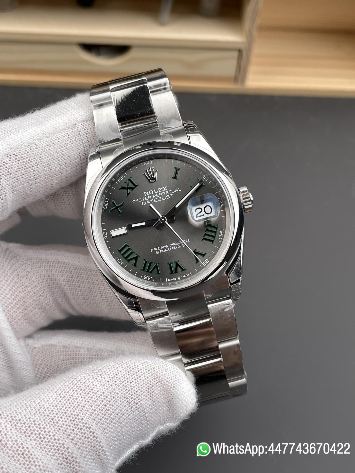 Victory Factory Watch Datejust 36 Wimbledon Ref 126200 Gray Dail with Roma Hour Markers Smooth Bezel DanDong 3235 Movement 72 Hours PW 02 Clean Factory Watch Datejust 36 Wimbledon Ref 126200 Gray Dail with Roma Hour Markers Smooth Bezel DanDong 3235 Movement 72 Hours PW 02