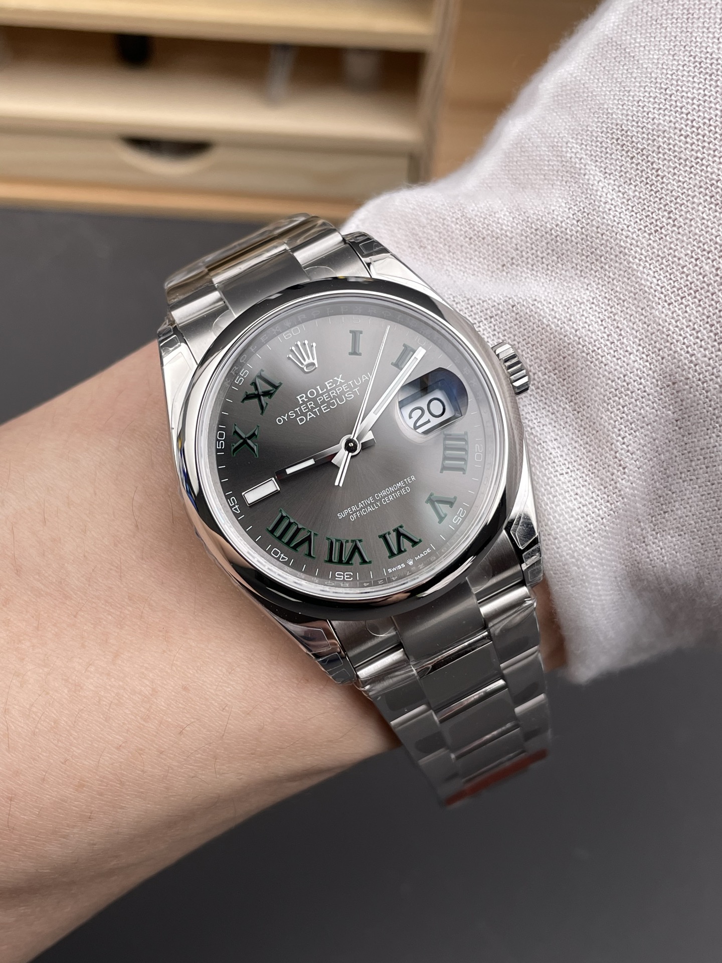 Victory Factory Watch Datejust 36 Wimbledon Ref 126200 Gray Dail with Roma Hour Markers Smooth Bezel DanDong 3235 Movement 72 Hours PW 09 Clean Factory Watch Datejust 36 Wimbledon Ref 126200 Gray Dail with Roma Hour Markers Smooth Bezel DanDong 3235 Movement 72 Hours PW 09