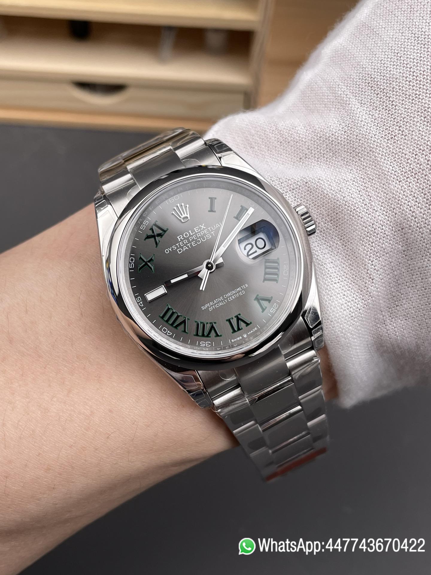 Victory Factory Watch Datejust 36 Wimbledon Ref 126200 Gray Dail with Roma Hour Markers Smooth Bezel DanDong 3235 Movement 72 Hours PW 09 Clean Factory Watch Datejust 36 Wimbledon Ref 126200 Gray Dail with Roma Hour Markers Smooth Bezel DanDong 3235 Movement 72 Hours PW 09