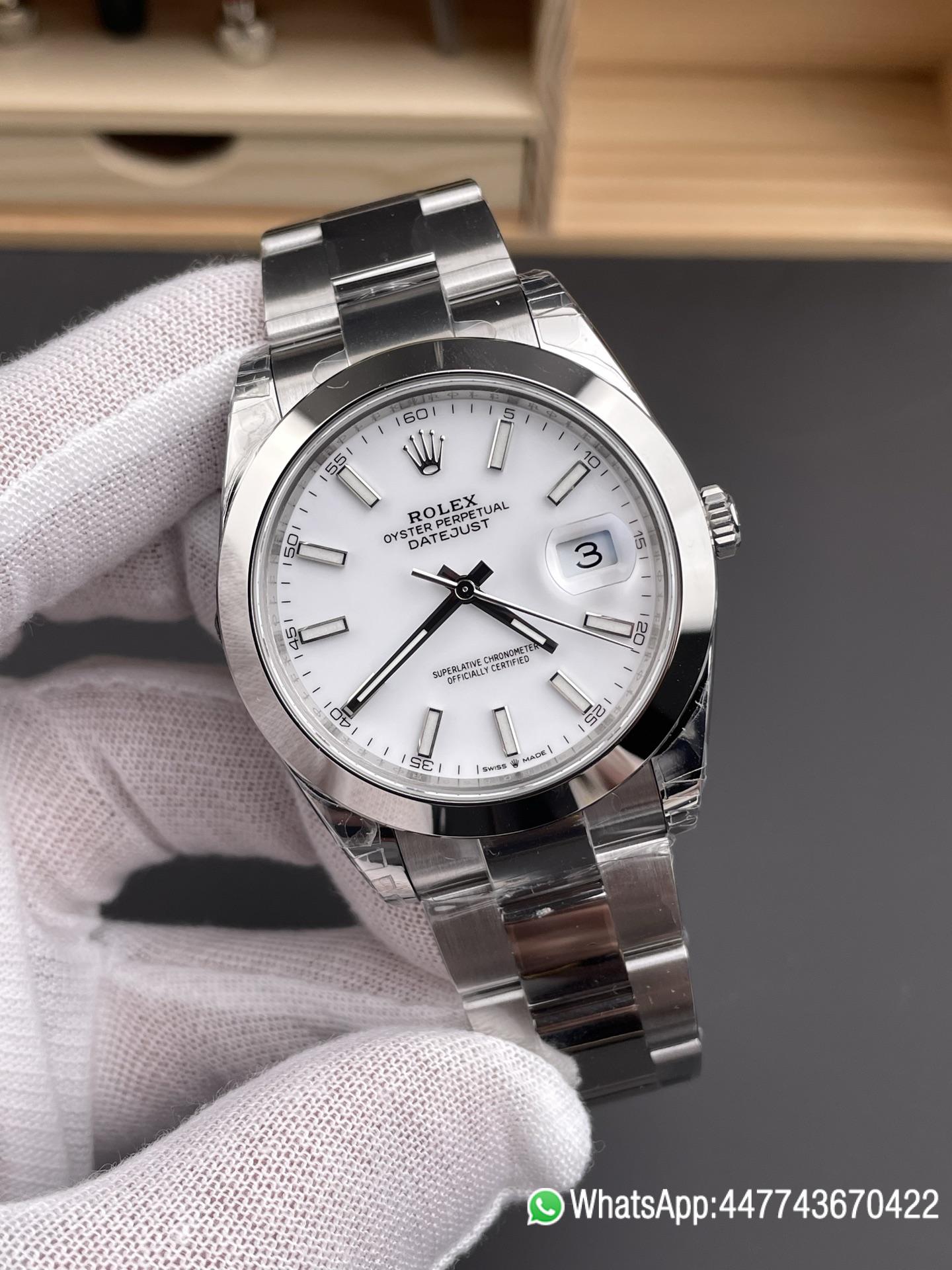 Victory Factory Watch Datejust 41 Ref.126300 White Dial Smooth Bezel 904L Steel Material Oyster Bracelet DanDong 3235 Movement 72 Hours PW 02 Clean Factory Watch Datejust 41 Ref.126300 White Dial Smooth Bezel 904L Steel Material Oyster Bracelet DanDong 3235 Movement 72 Hours PW 02