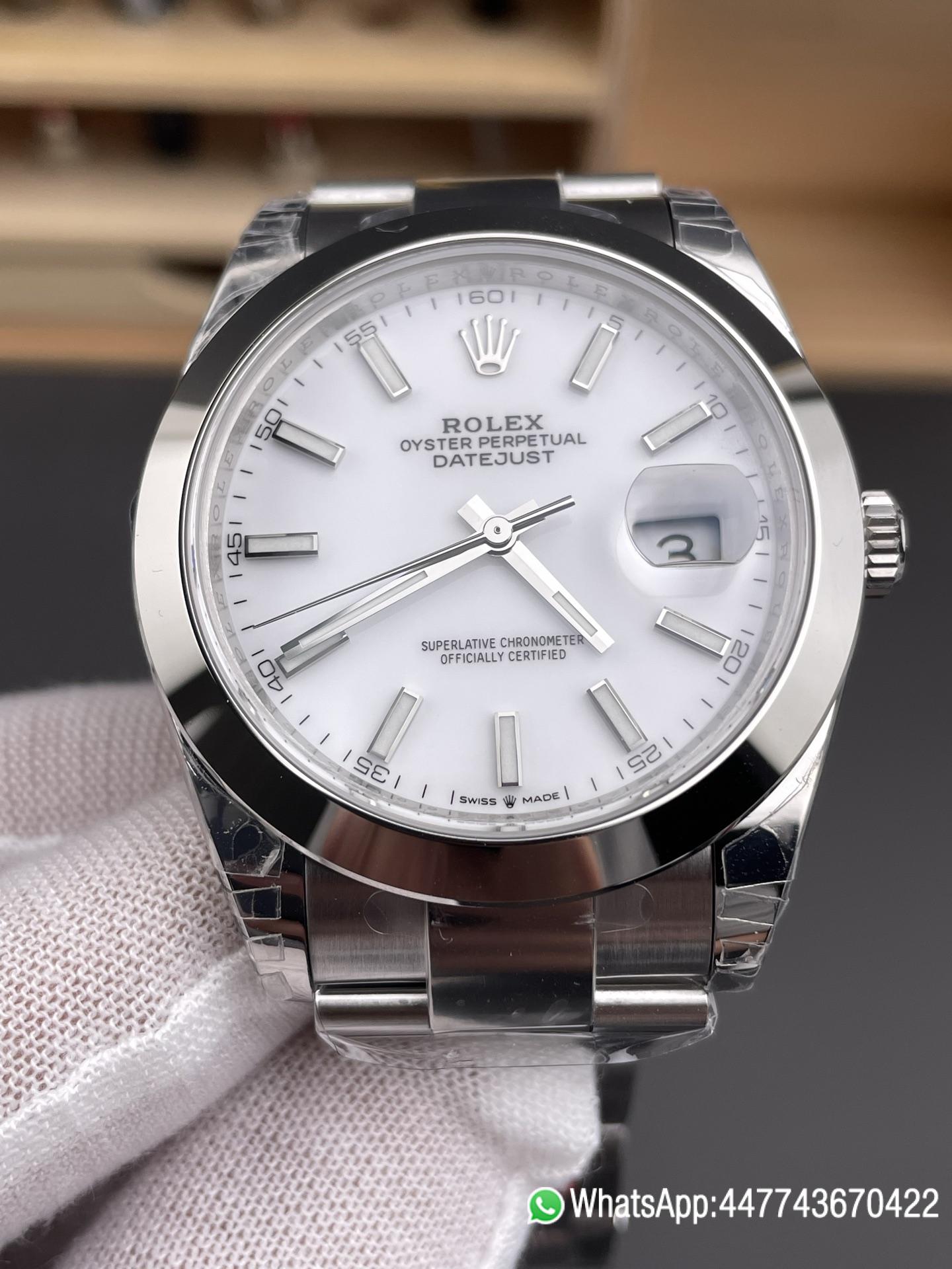 Victory Factory Watch Datejust 41 Ref.126300 White Dial Smooth Bezel 904L Steel Material Oyster Bracelet DanDong 3235 Movement 72 Hours PW 03 Clean Factory Watch Datejust 41 Ref.126300 White Dial Smooth Bezel 904L Steel Material Oyster Bracelet DanDong 3235 Movement 72 Hours PW 03