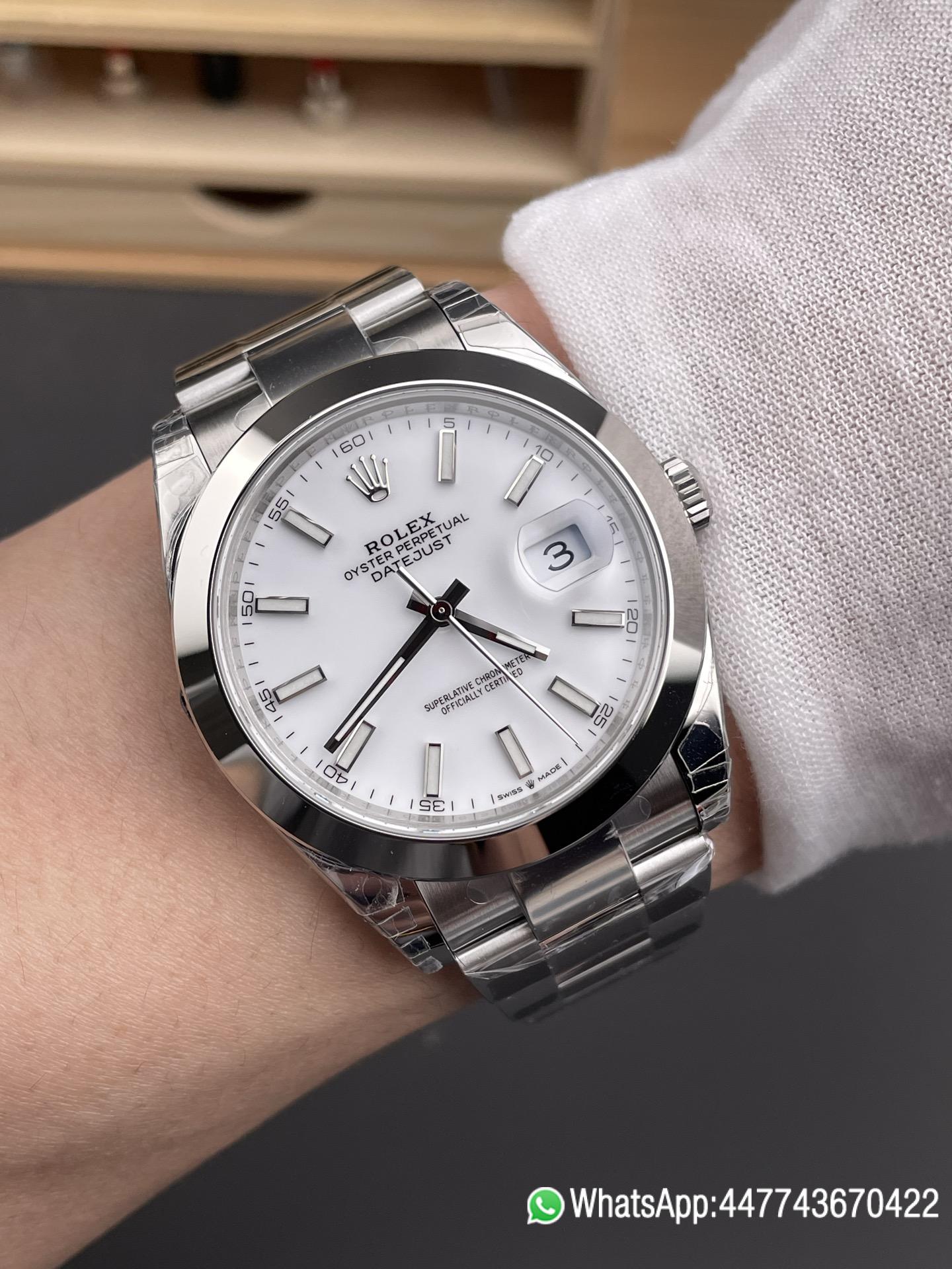 Victory Factory Watch Datejust 41 Ref.126300 White Dial Smooth Bezel 904L Steel Material Oyster Bracelet DanDong 3235 Movement 72 Hours PW 09 Clean Factory Watch Datejust 41 Ref.126300 White Dial Smooth Bezel 904L Steel Material Oyster Bracelet DanDong 3235 Movement 72 Hours PW 09