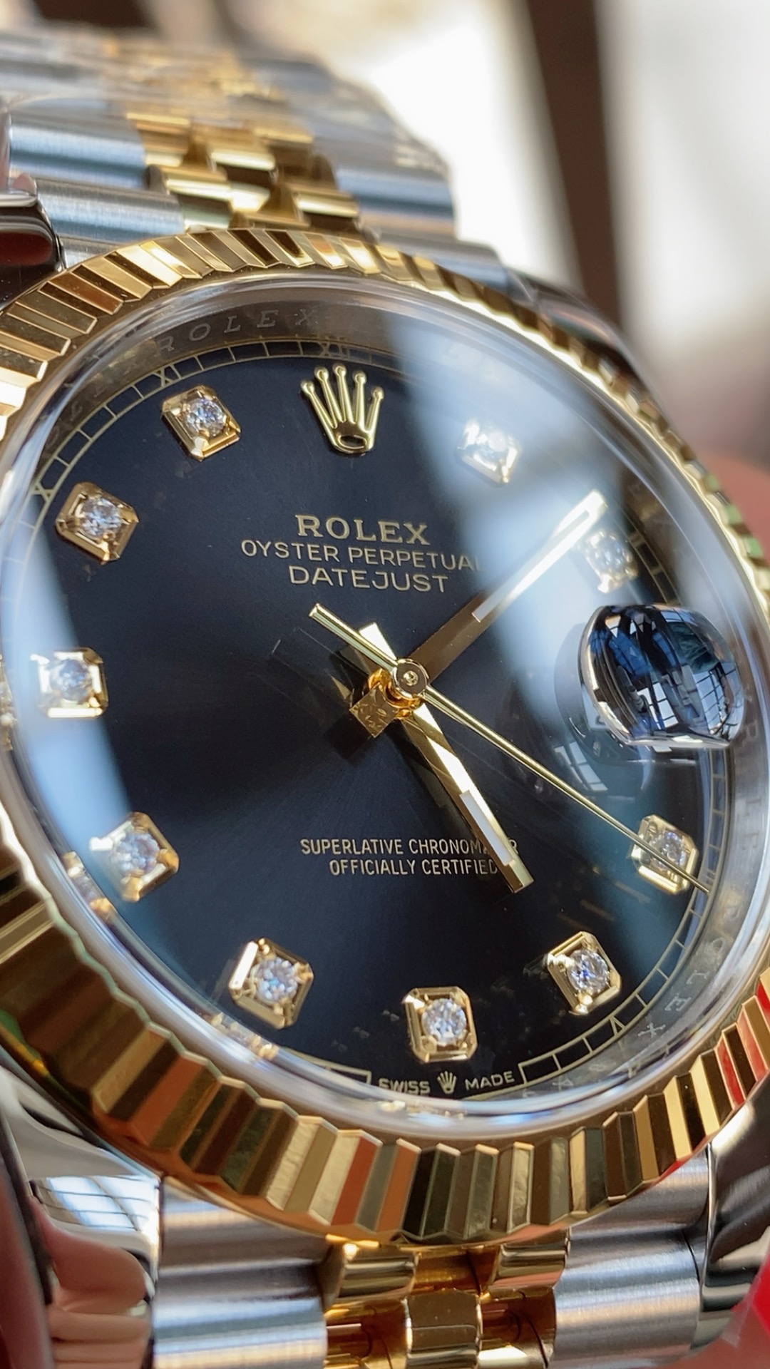 Victory Factory Watch Datejust 41mm Ref 126333 Oystersteel and Yellow Gold Black Dial with Diamonds Indexes DanDong 3235 Movement 03 Clean Factory Watch Datejust 41mm Ref 126333 Oystersteel and Yellow Gold Black Dial with Diamonds Indexes DanDong 3235 Movement 03