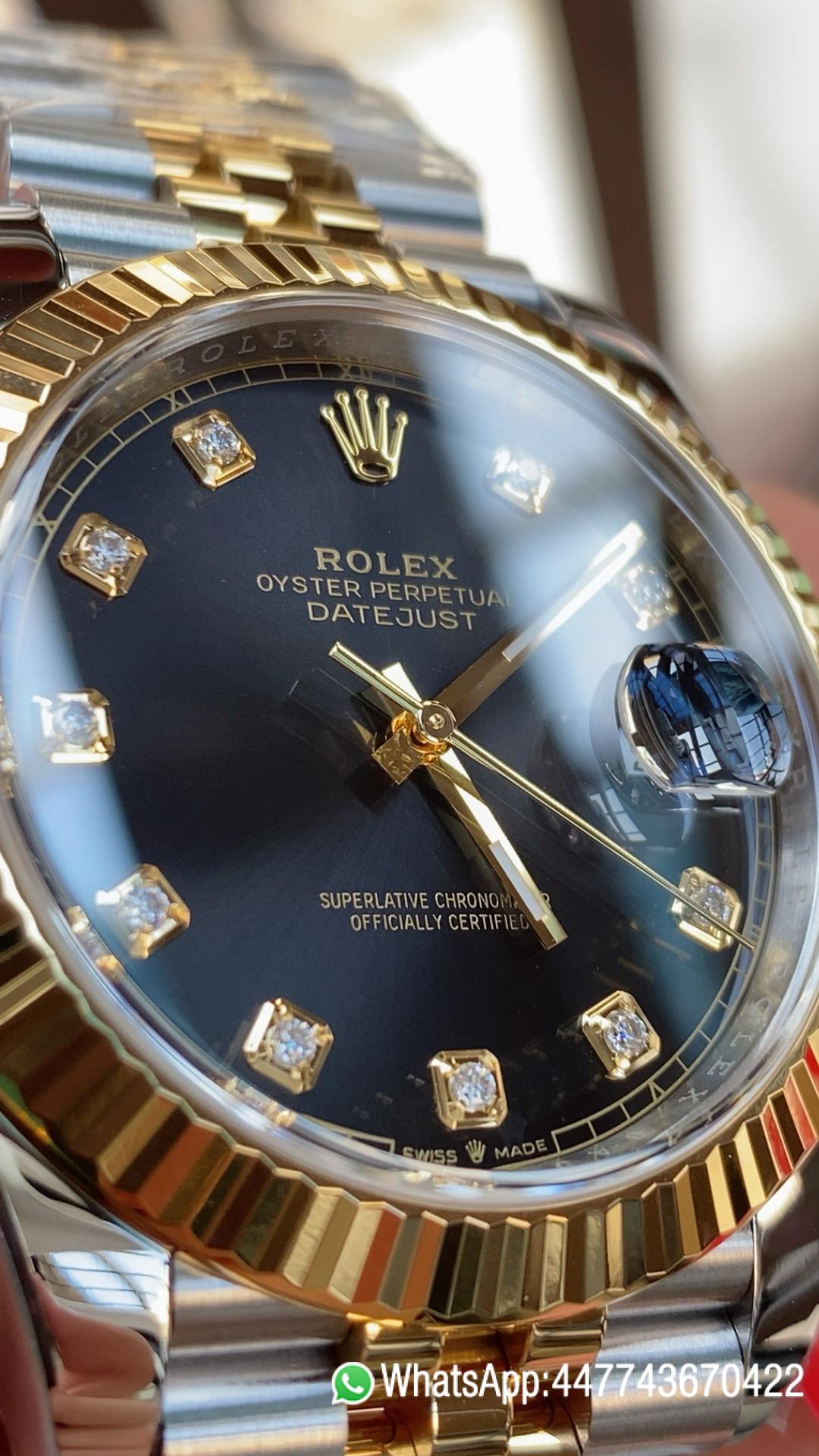 Victory Factory Watch Datejust 41mm Ref 126333 Oystersteel and Yellow Gold Black Dial with Diamonds Indexes DanDong 3235 Movement 03 Clean Factory Watch Datejust 41mm Ref 126333 Oystersteel and Yellow Gold Black Dial with Diamonds Indexes DanDong 3235 Movement 03
