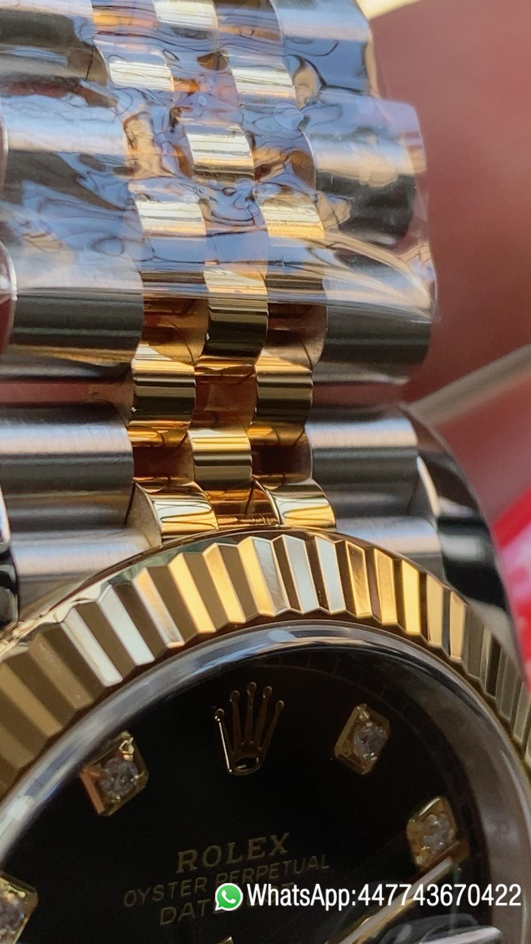 Victory Factory Watch Datejust 41mm Ref 126333 Oystersteel and Yellow Gold Black Dial with Diamonds Indexes DanDong 3235 Movement 06 Clean Factory Watch Datejust 41mm Ref 126333 Oystersteel and Yellow Gold Black Dial with Diamonds Indexes DanDong 3235 Movement 06