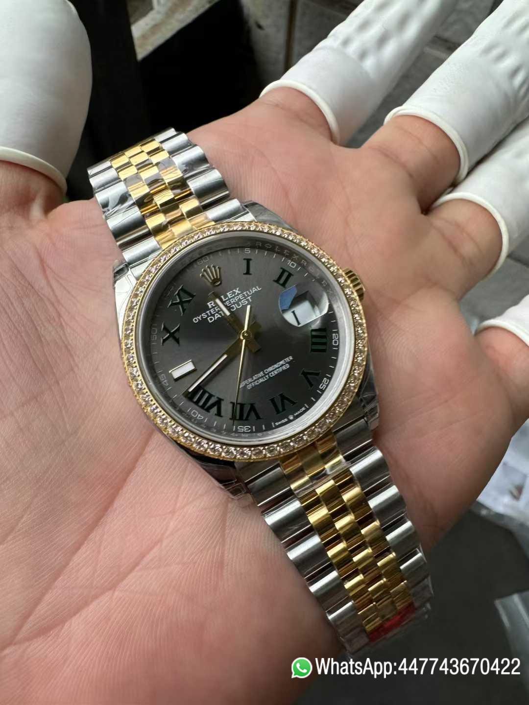 Victory Factory DateJust 36 Wimbledon 126283RBR Slate Dial Roma Indexes 904L Steel Case Yellow Gold Two Tone Jubilee Bracelet DD3235 Movement 03 Victory Factory DateJust 36 Wimbledon 126283RBR Slate Dial Roma Indexes 904L Steel Case Yellow Gold Two Tone Jubilee Bracelet DD3235 Movement 03