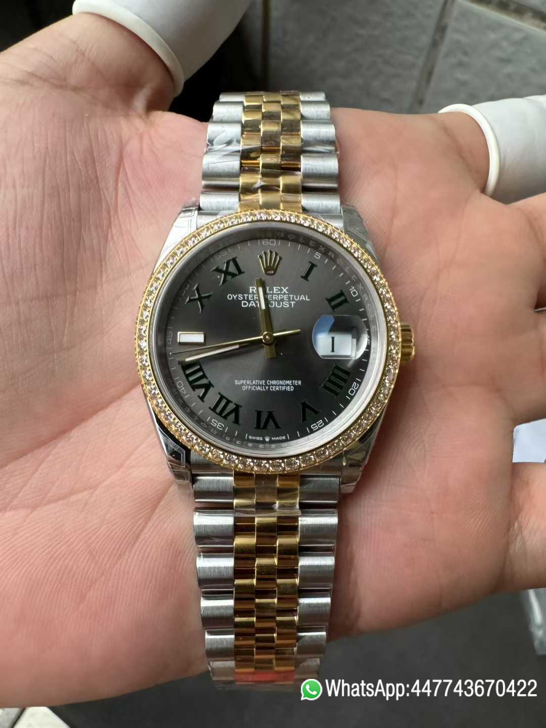 Victory Factory DateJust 36 Wimbledon 126283RBR Slate Dial Roma Indexes 904L Steel Case Yellow Gold Two Tone Jubilee Bracelet DD3235 Movement 05 Victory Factory DateJust 36 Wimbledon 126283RBR Slate Dial Roma Indexes 904L Steel Case Yellow Gold Two Tone Jubilee Bracelet DD3235 Movement 05