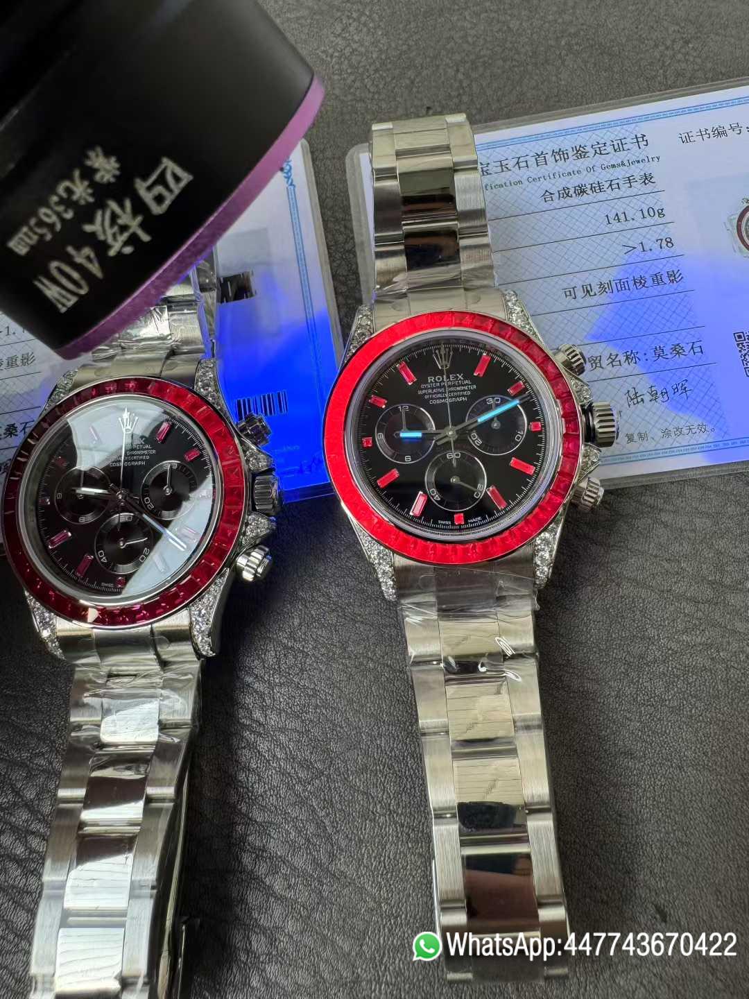Victory Factory Watch Rolex Ruby Daytona 126599TRU Black Dial Baguette Ruby Bezel TRU Daytona Gem Set DanDong 4131 Movement 09 Clean Factory Watch Rolex Ruby Daytona 126599TRU Black Dial Baguette Ruby Bezel TRU Daytona Gem Set DanDong 4131 Movement 09