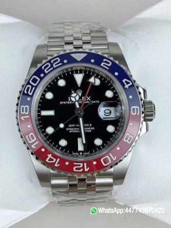VSF Rolex Super Clone GMT Master 126710BLRO Pepsi Blue Red Ceramic Bezel Black Dial 904L Steel Case Jubilee Bracelet DD3285 Caliber CHS 0