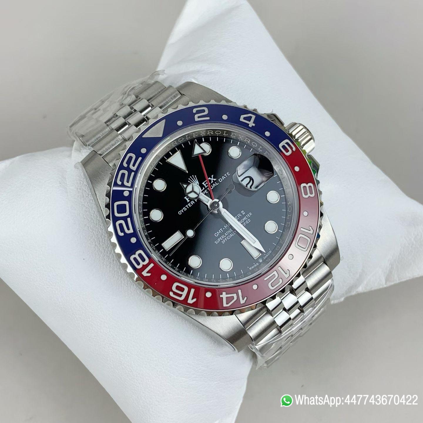 VSF Rolex Super Clone GMT Master 126710BLRO Pepsi Blue Red Ceramic Bezel Black Dial 904L Steel Case Jubilee Bracelet DD3285 Caliber CHS 04 VSF Rolex Super Clone GMT Master 126710BLRO Pepsi Blue Red Ceramic Bezel Black Dial 904L Steel Case Jubilee Bracelet DD3285 Caliber CHS 04